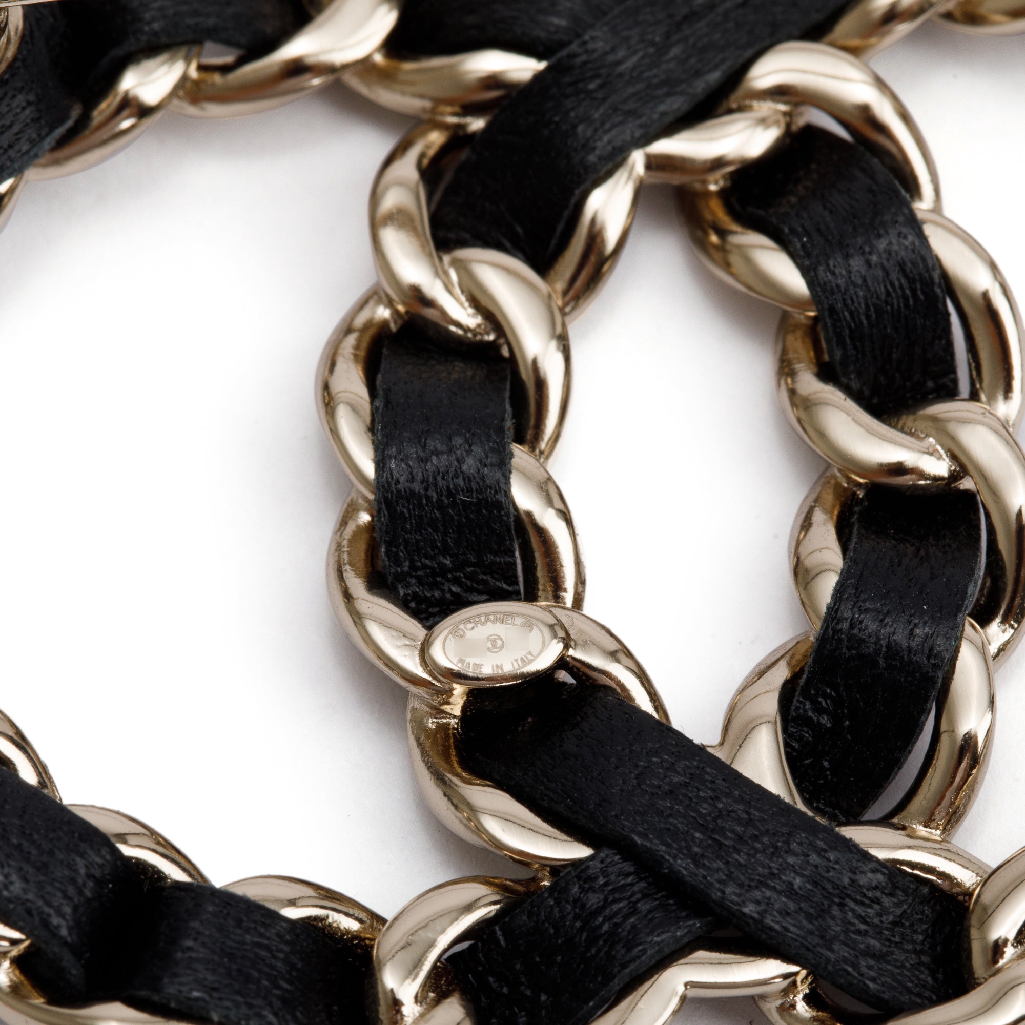 Chanel 2021 Gold Plated Leather CC Brooch w/ Box