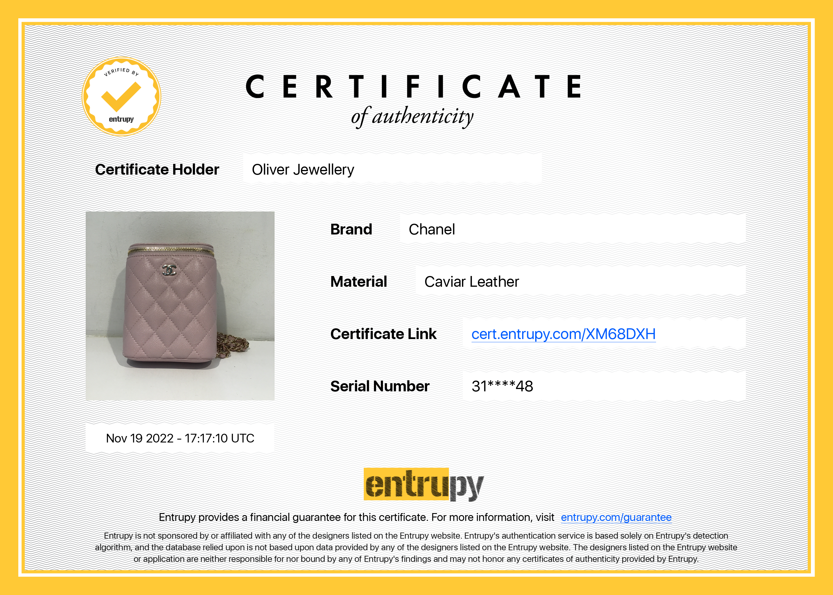 Chanel 2021 Mini Coco Beauty Vanity Case w/ Box & Authenticity Card