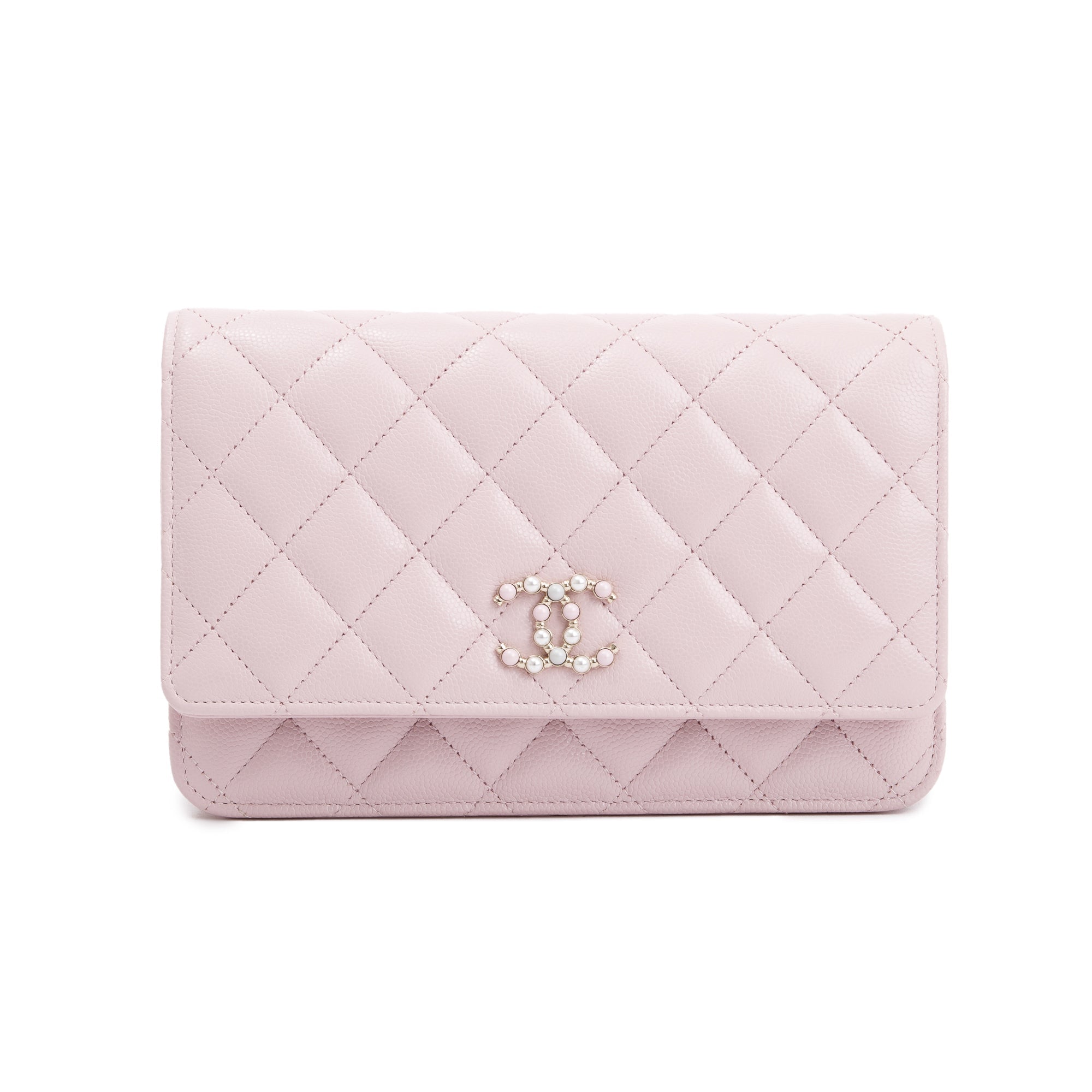 Chanel 2021 Pink Caviar Leather Coco Candy Wallet on Chain w/ Box & Authenticity Card