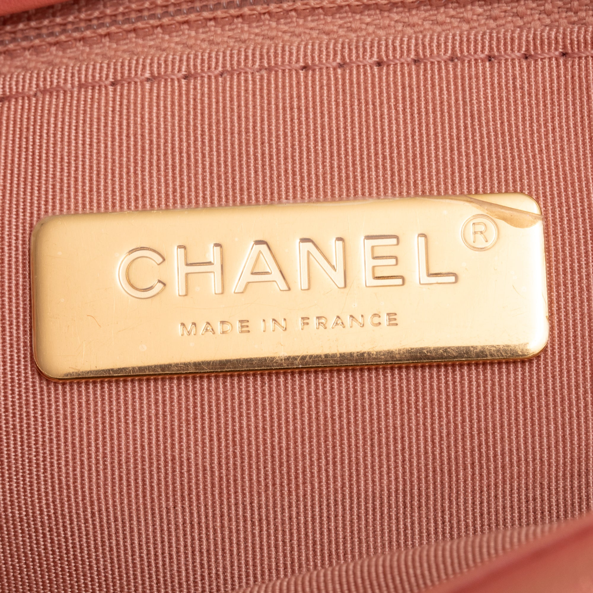 Chanel 2021 Pink Iridescent Lambskin Leather Medium 19 Flap Bag w/ Box & Authenticity Card