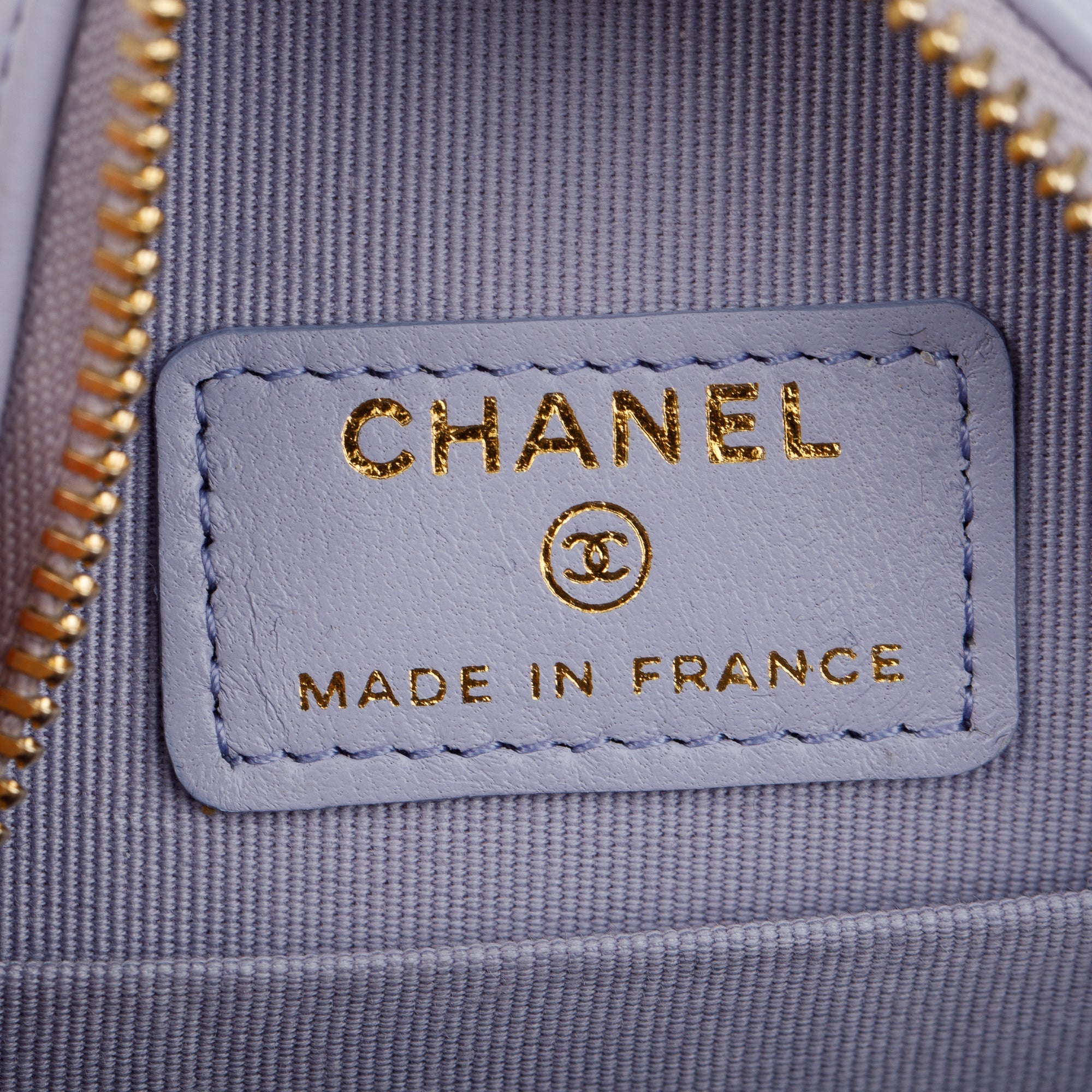 Chanel 2021 Purple Lambskin Bow Strap Round Chain Clutch w/ Box & Authenticity Card