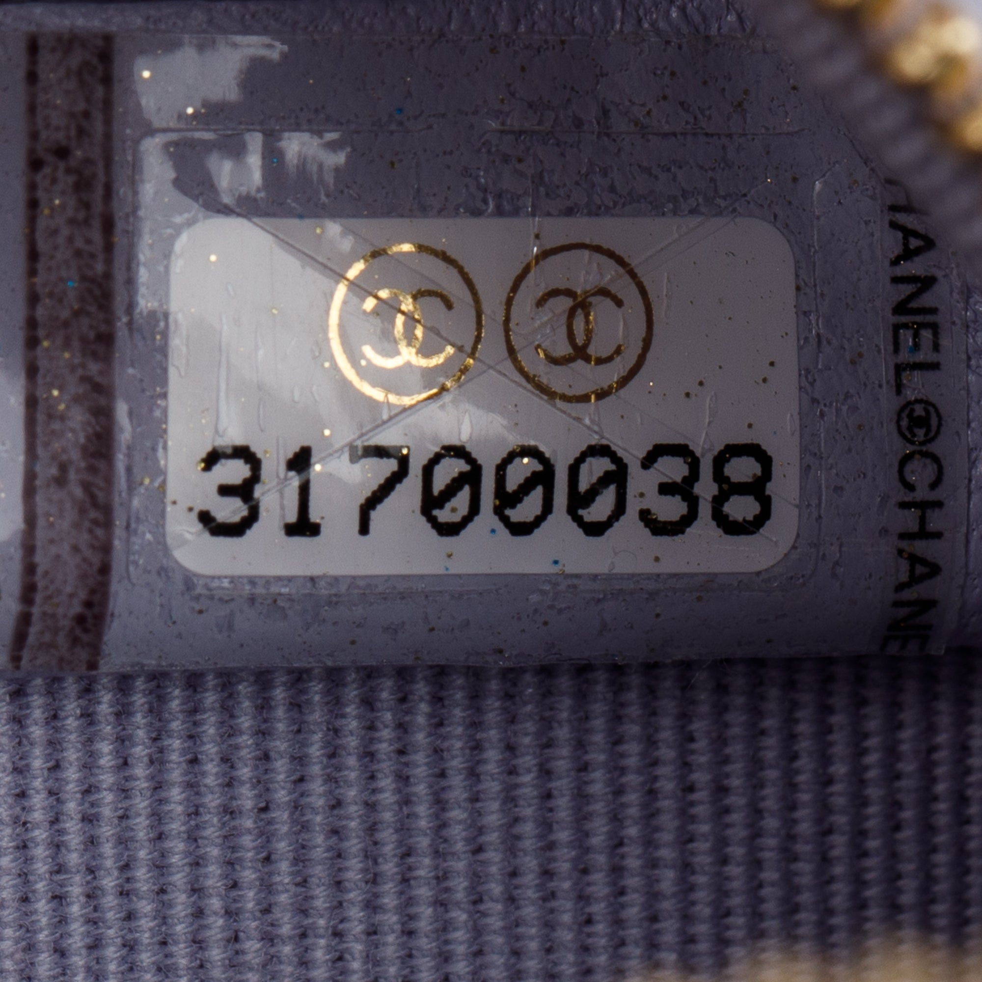 Chanel 2021 Purple Lambskin Bow Strap Round Chain Clutch w/ Box & Authenticity Card