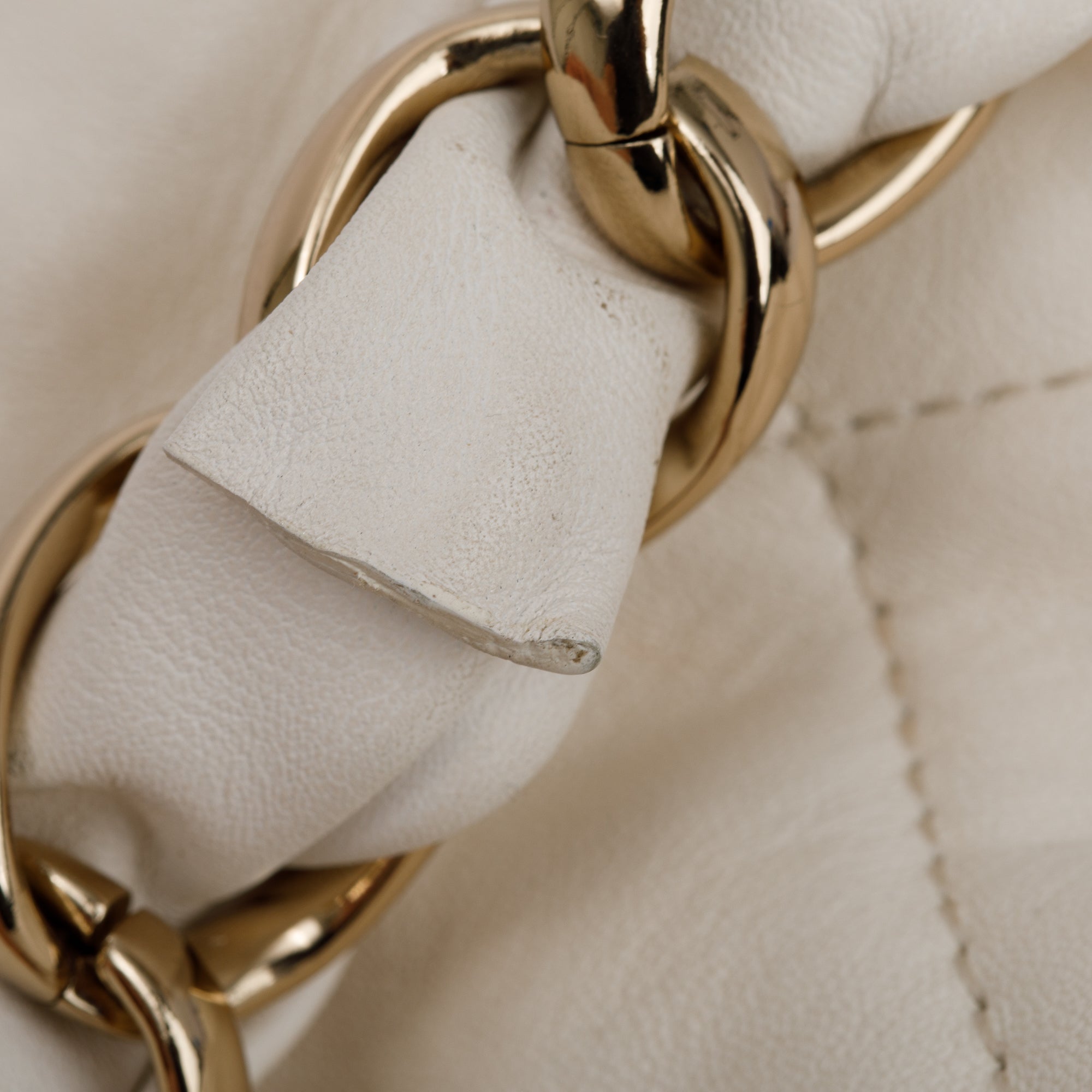 Chanel 2021 White Calfskin Leather Medium Logo Strap Flap Bag w/ Box, Authenticity Card & Receipt