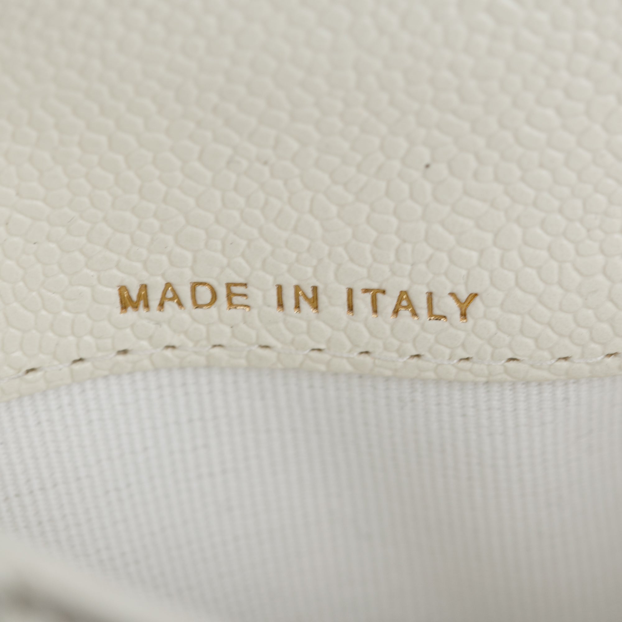 Chanel 2021 White Caviar Leather CC Flap Card Holder Belt Bag w/ Authenticity Card