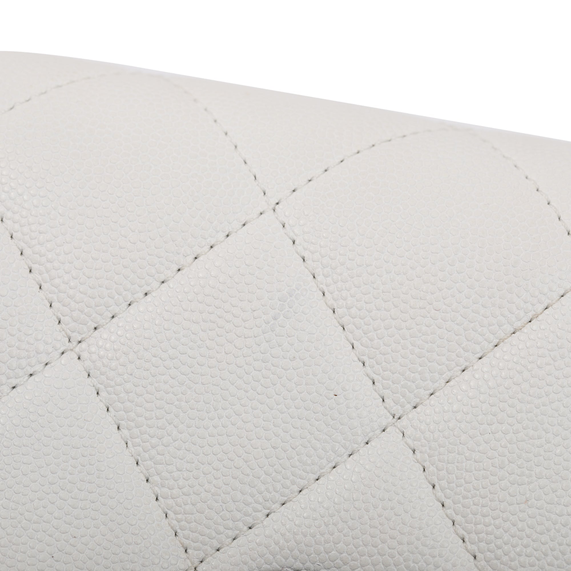 Chanel 2021 White Caviar Leather Small My Everything Flap Bag w/ Box