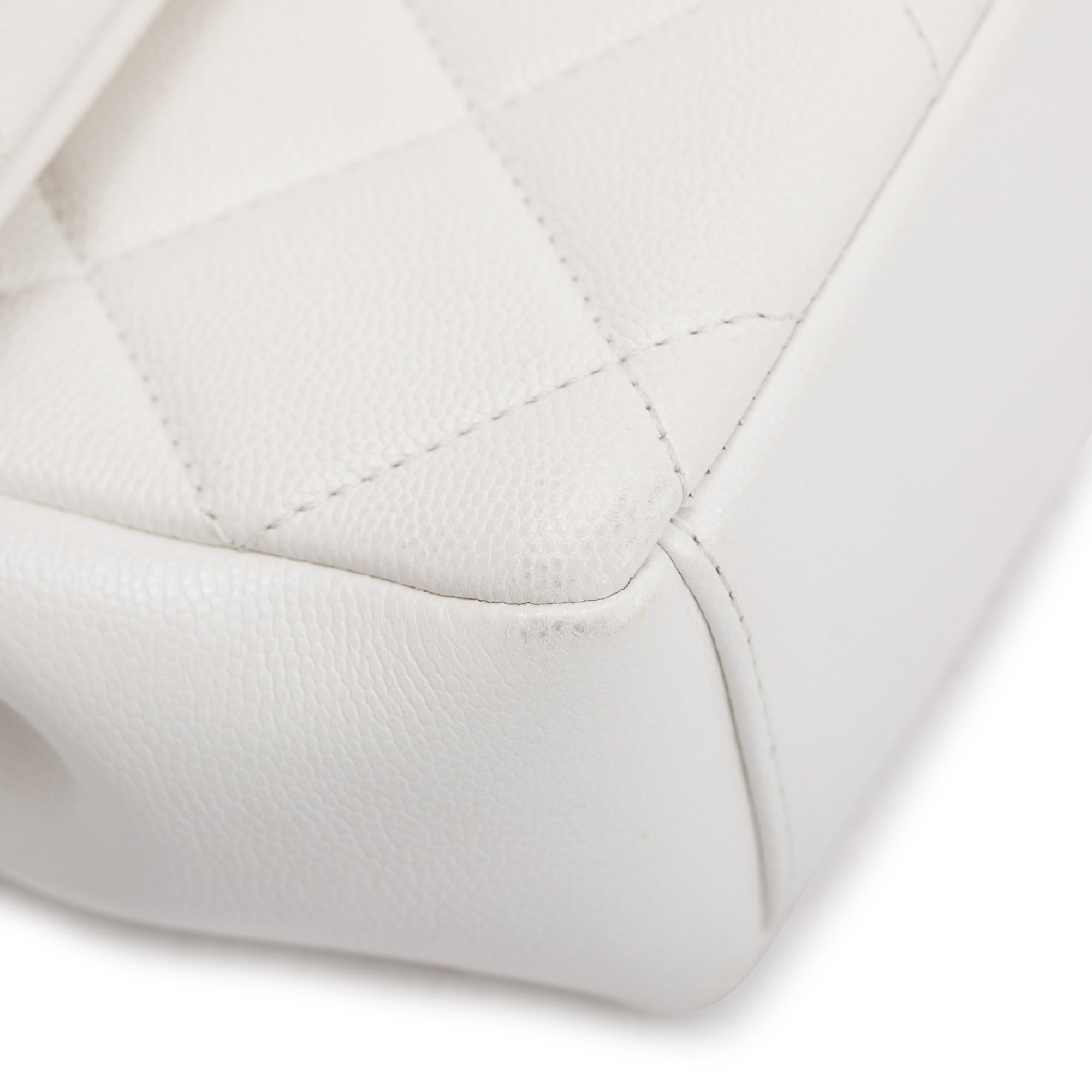 Chanel 2021 White Caviar Leather Small My Everything Flap Bag w/ Box