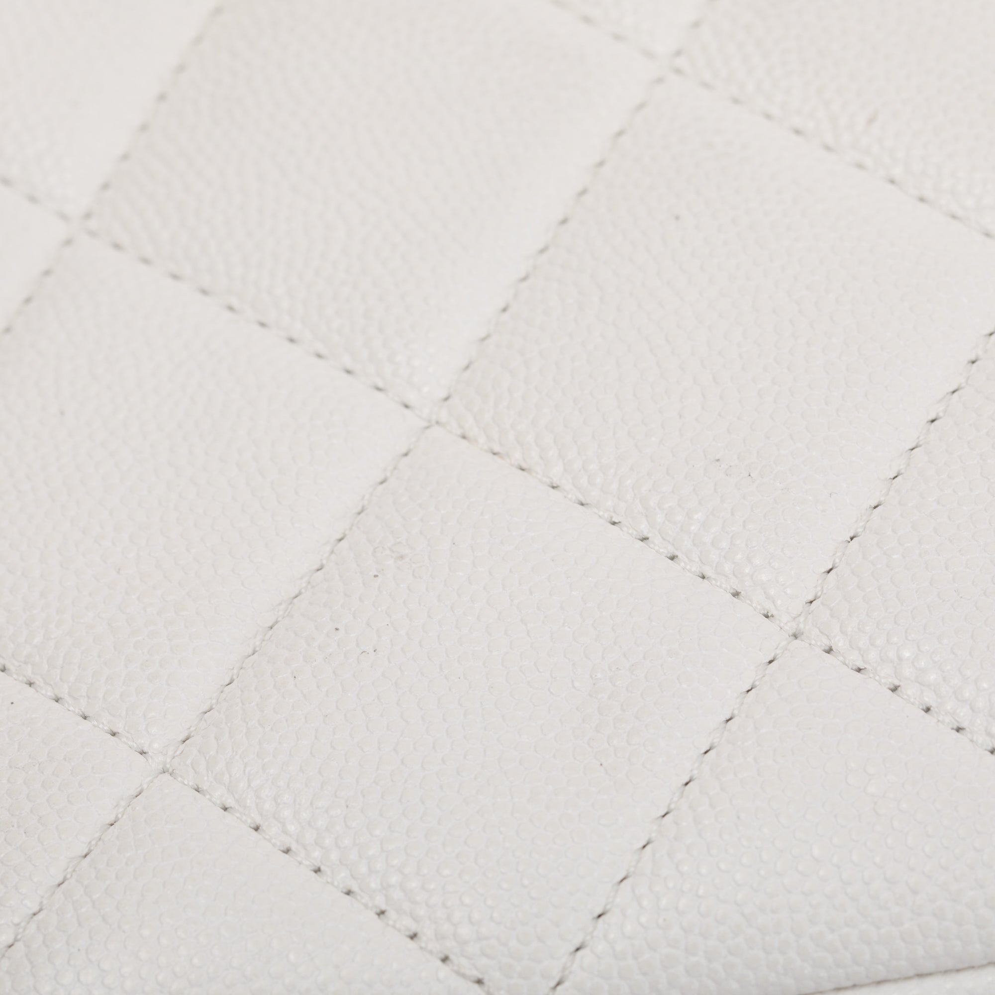 Chanel 2021 White Caviar Leather Small My Everything Flap Bag w/ Box