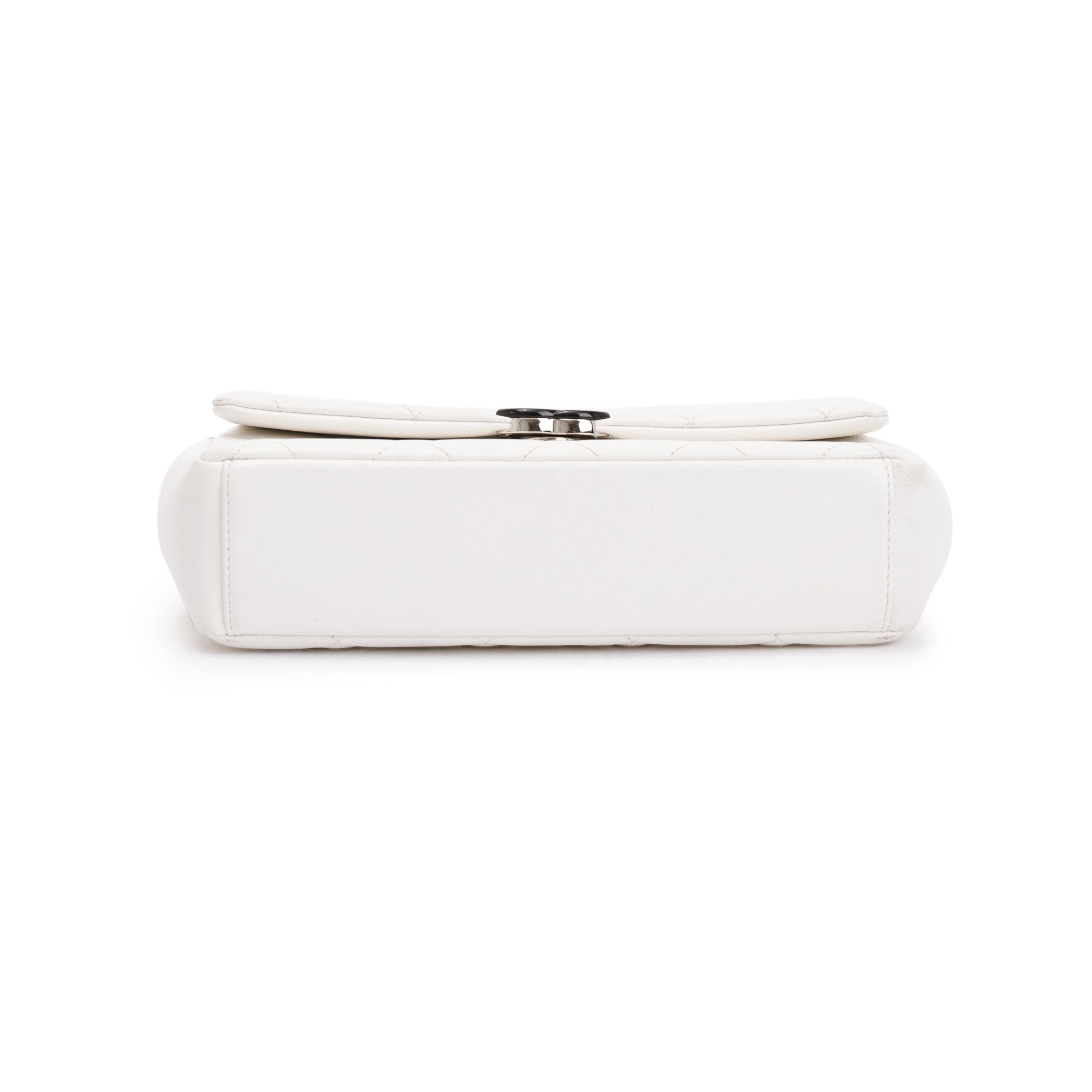 Chanel 2021 White Caviar Leather Small My Everything Flap Bag w/ Box