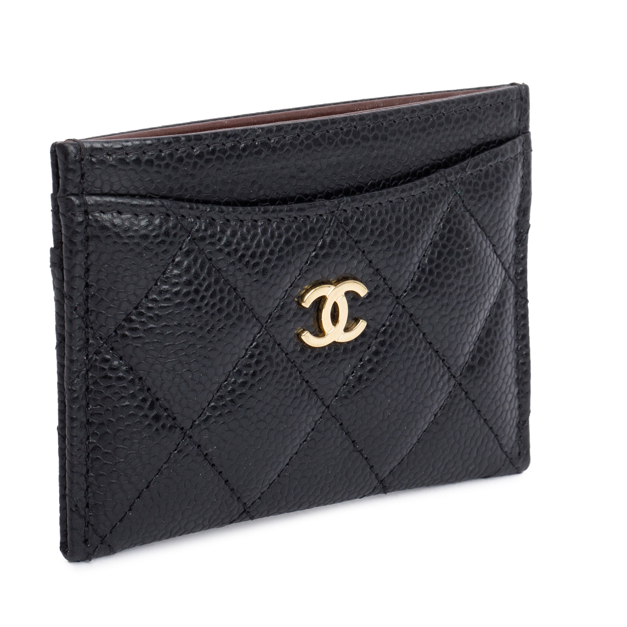 Chanel 2022 Black Caviar Leather Classic Card Holder