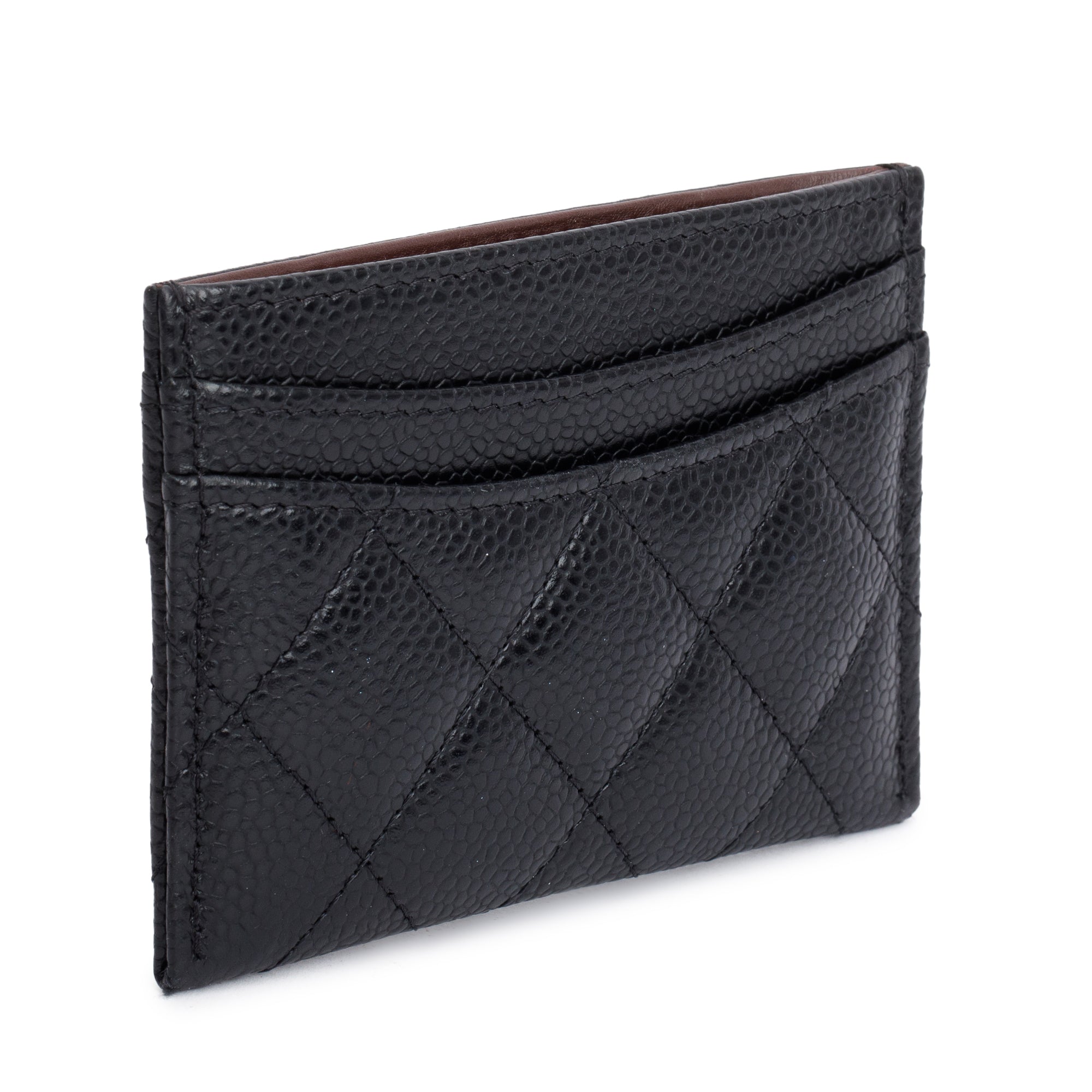 Chanel 2022 Black Caviar Leather Classic Card Holder