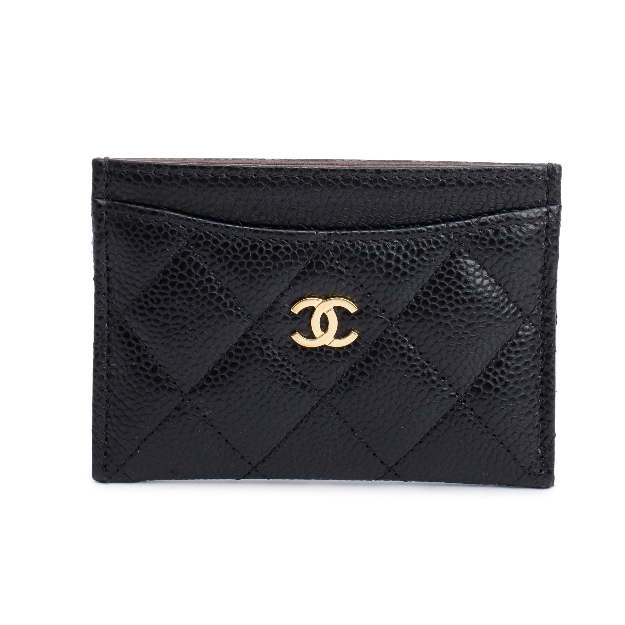 Chanel 2022 Black Caviar Leather Classic Card Holder