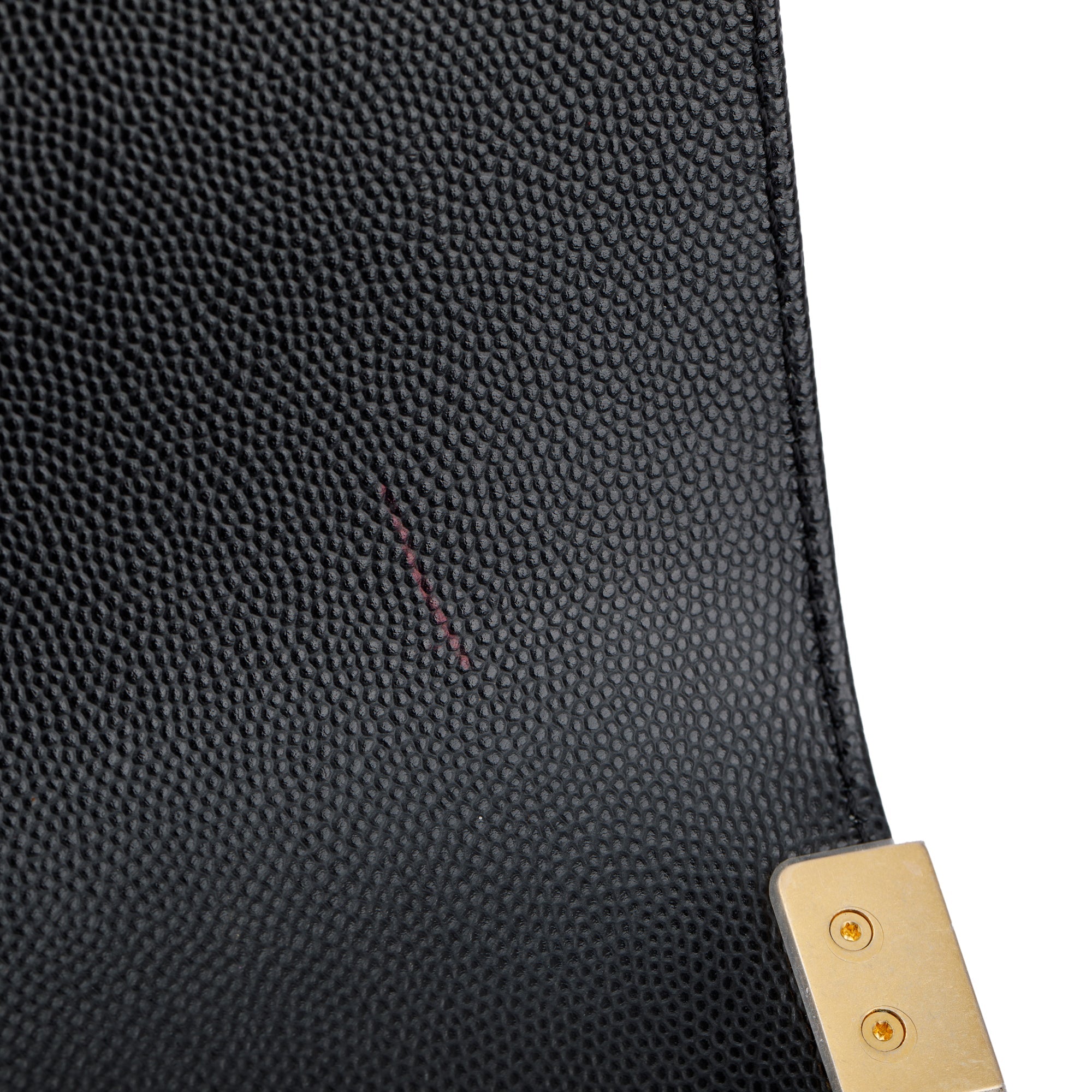 Chanel 2022 Black Caviar Leather Small Boy Bag