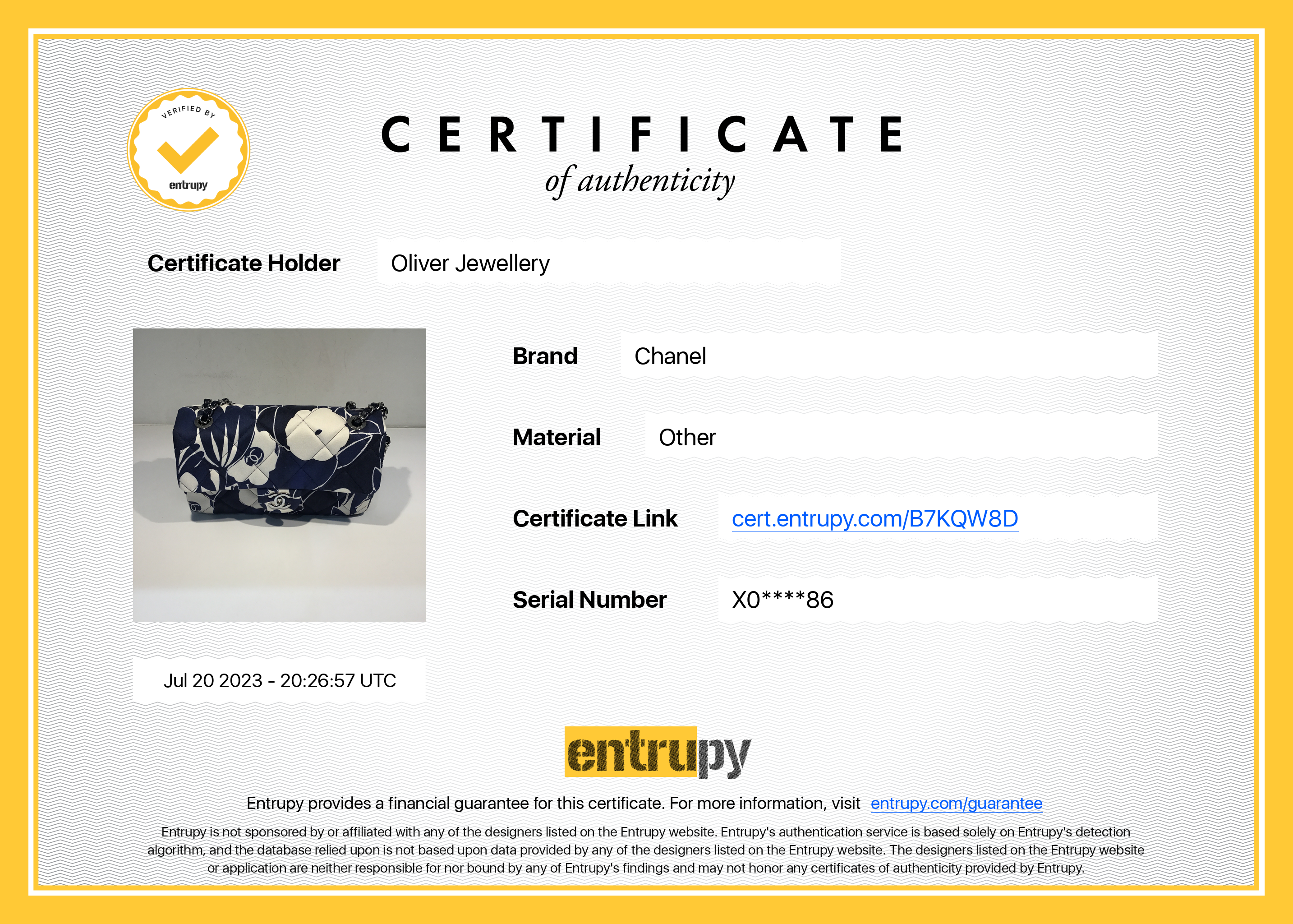 Chanel 2022 Floral Printed Silk CC Medium Single Flap Bag w/ Box