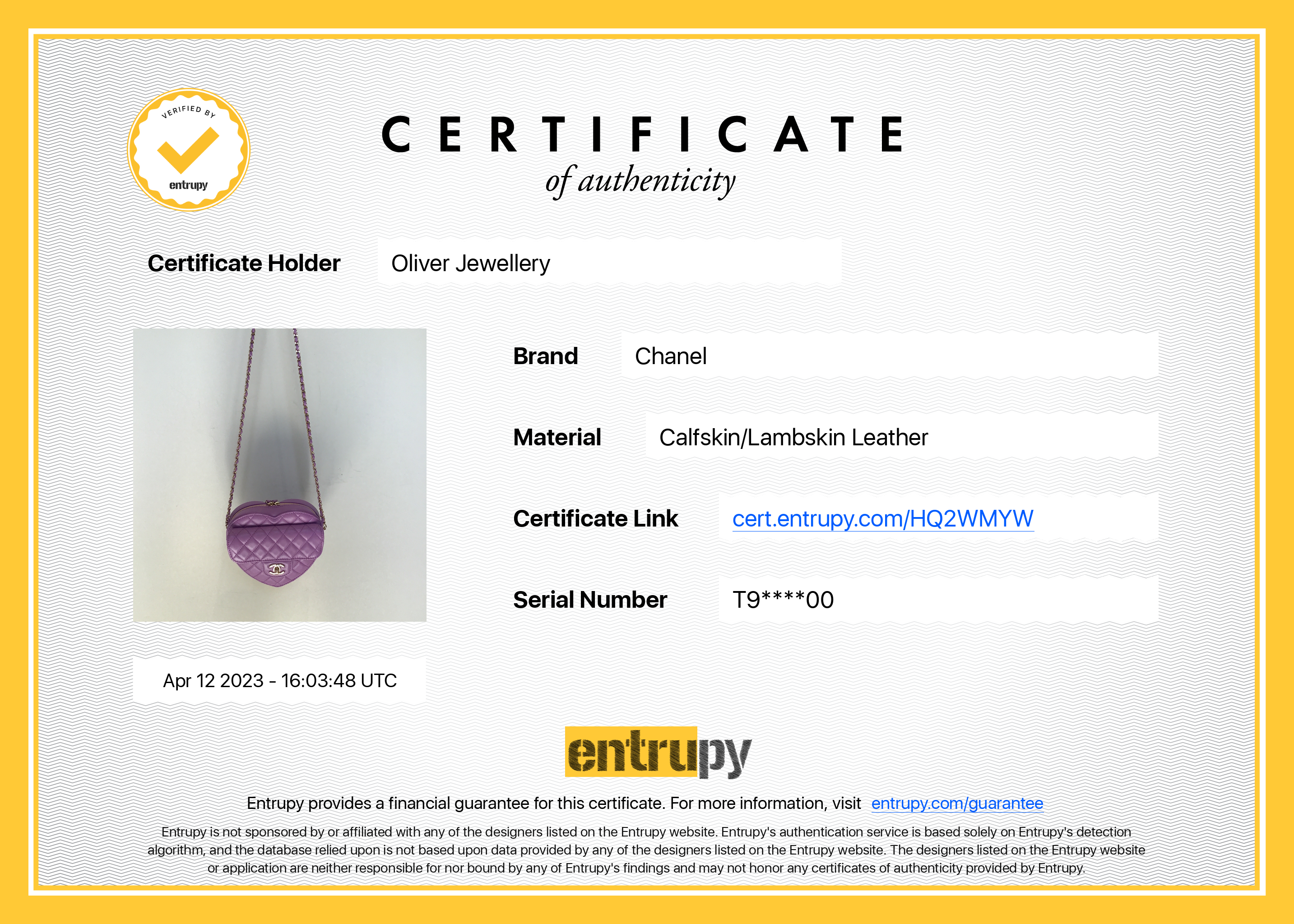 Chanel 2022 Large CC In Love Heart Bag w/ Box