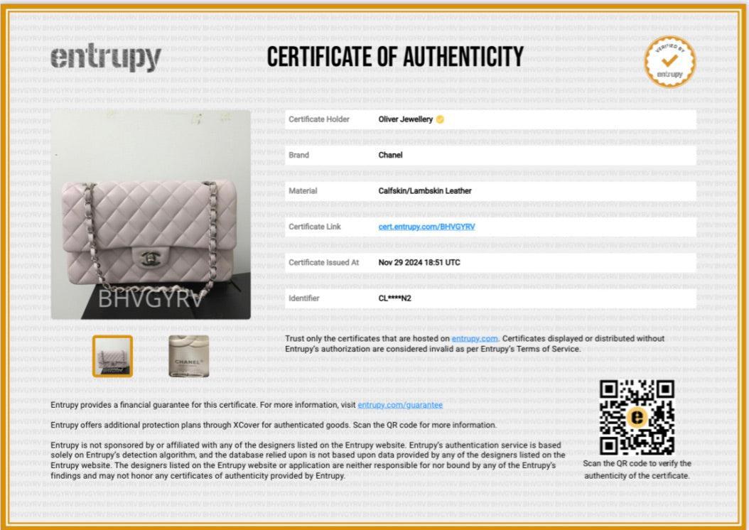 Chanel 2022 Pink Quilted Lambskin Leather Classic Medium Double Flap Bag