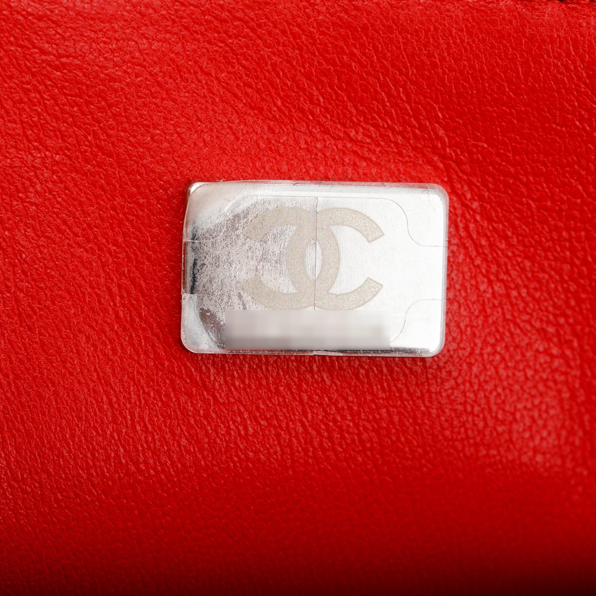 Chanel 2022 Red Tweed Classic Mini Rectangular Flap Bag