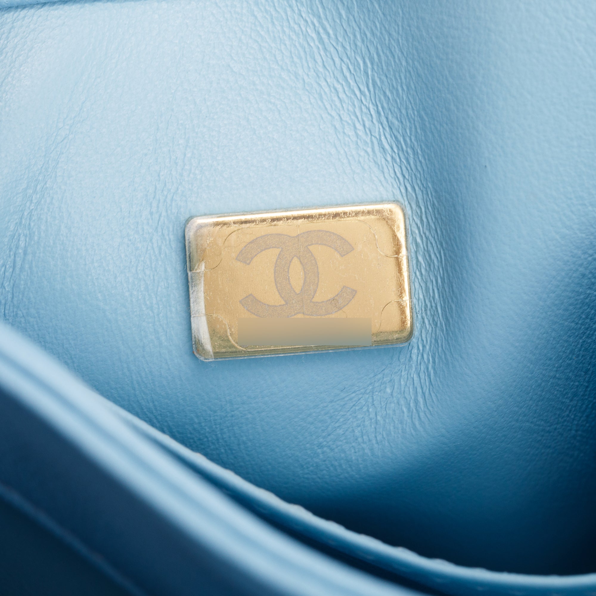 Chanel 2022 Tiffany Blue Lambskin Leather Small Trendy CC Top Handle Flap Bag