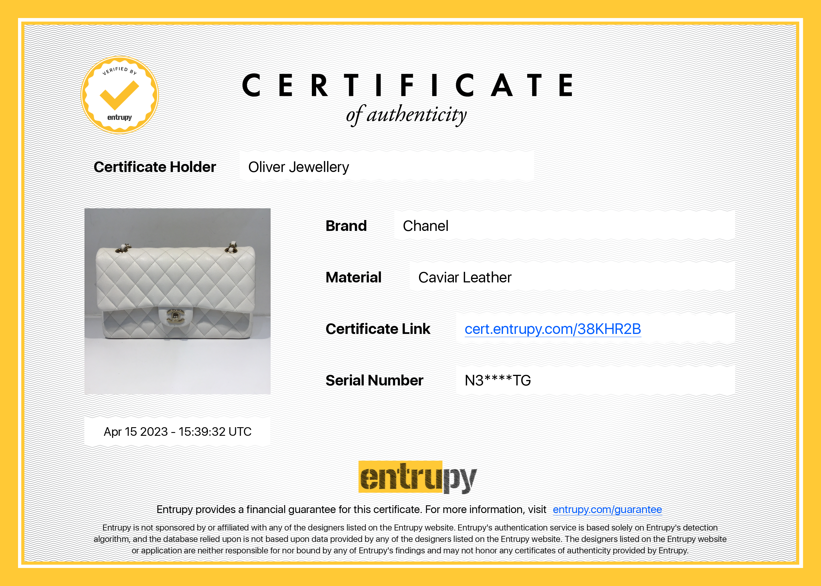 Chanel 2022 White Caviar Classic Medium Double Flap Bag