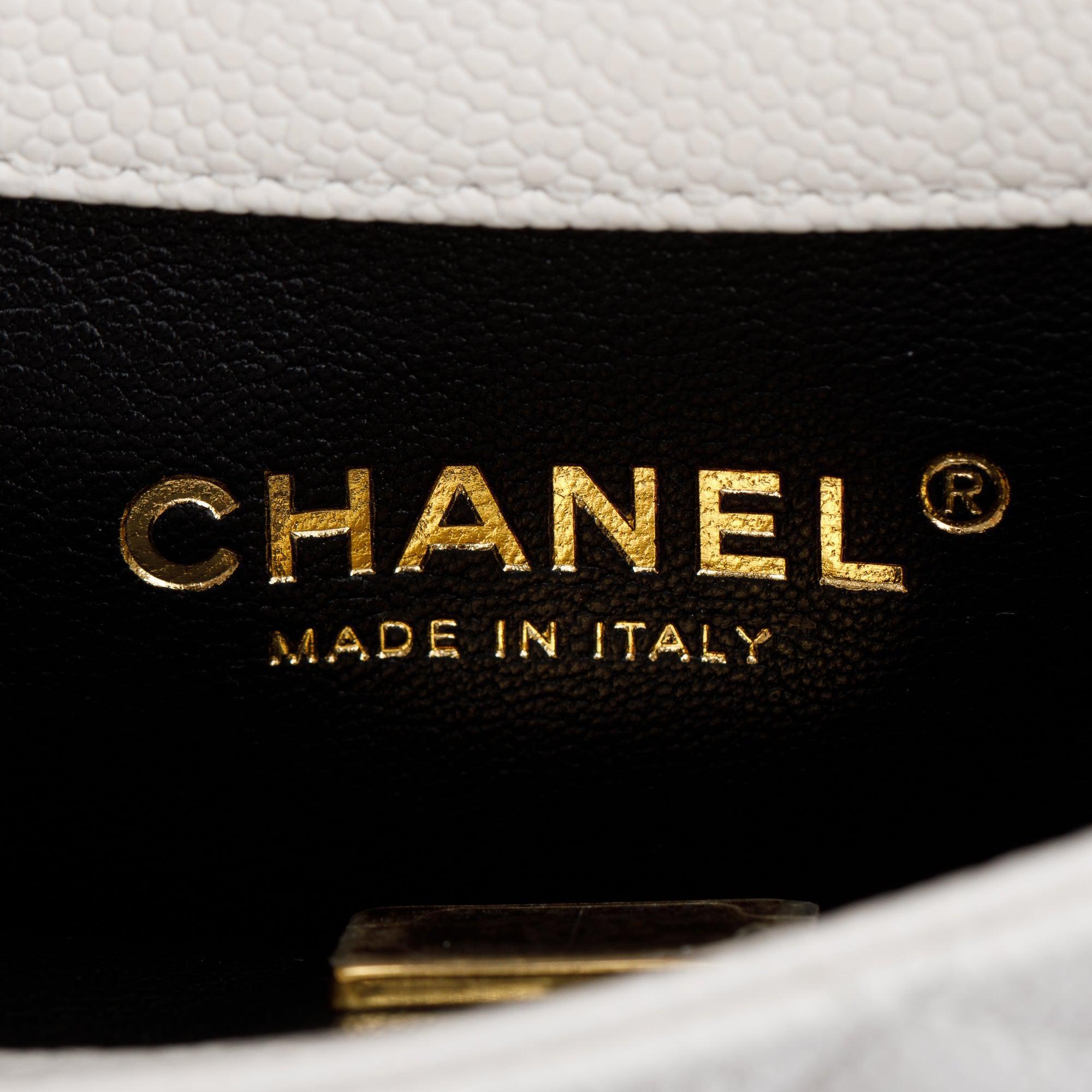 Chanel 2022 White Quilted Caviar Leather Pick Me Up Belt Bag w/ Box