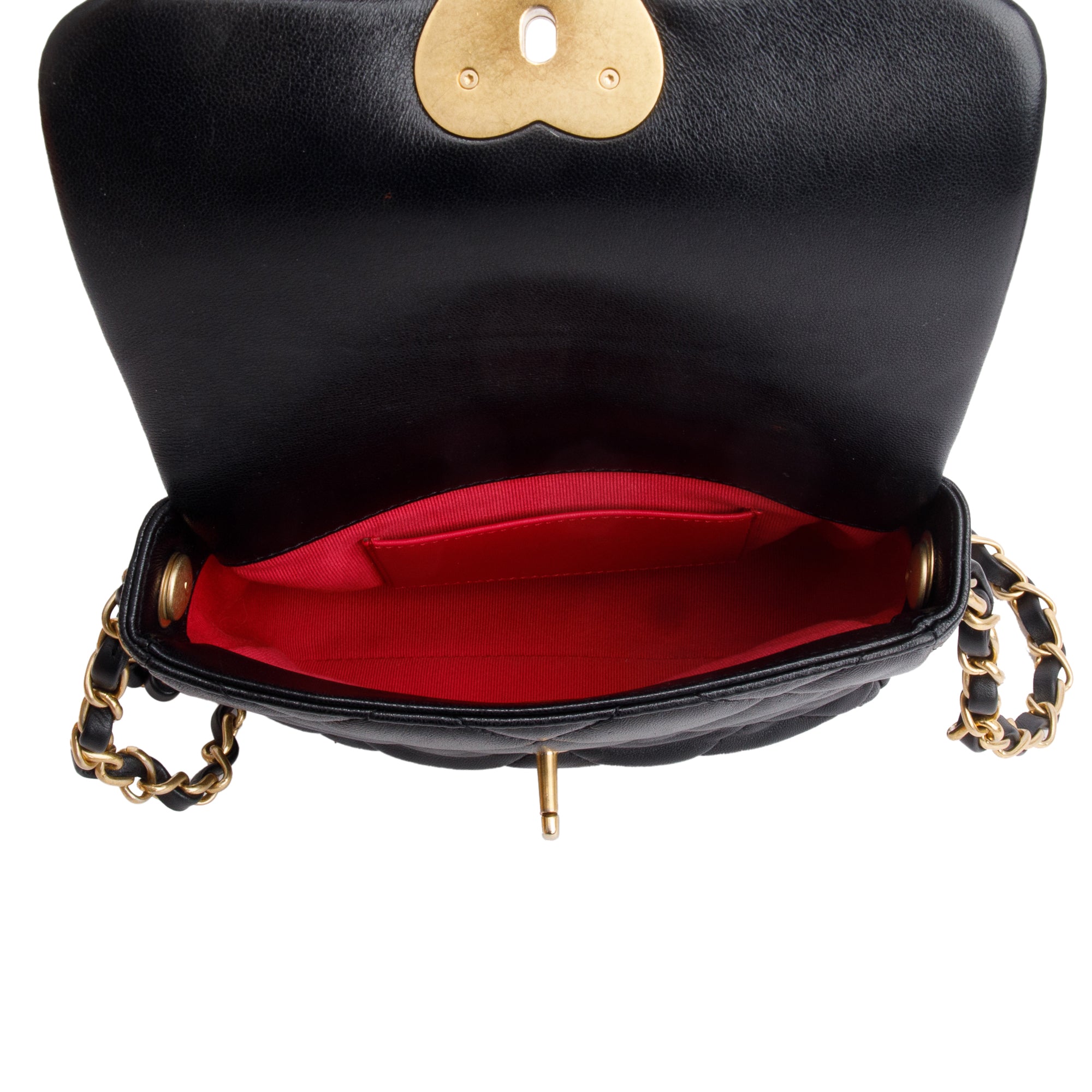 Chanel 2023 Black Quilted Calfskin Leather Coco Love Flap Bag w/ Box & Receipt