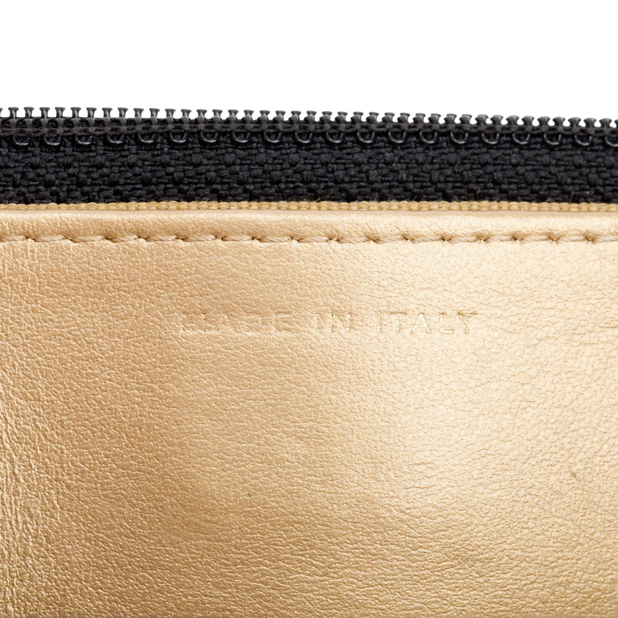 Chanel 2023 Black Quilted Lambskin Leather CC Pearl Crush Classic Wallet on Chain