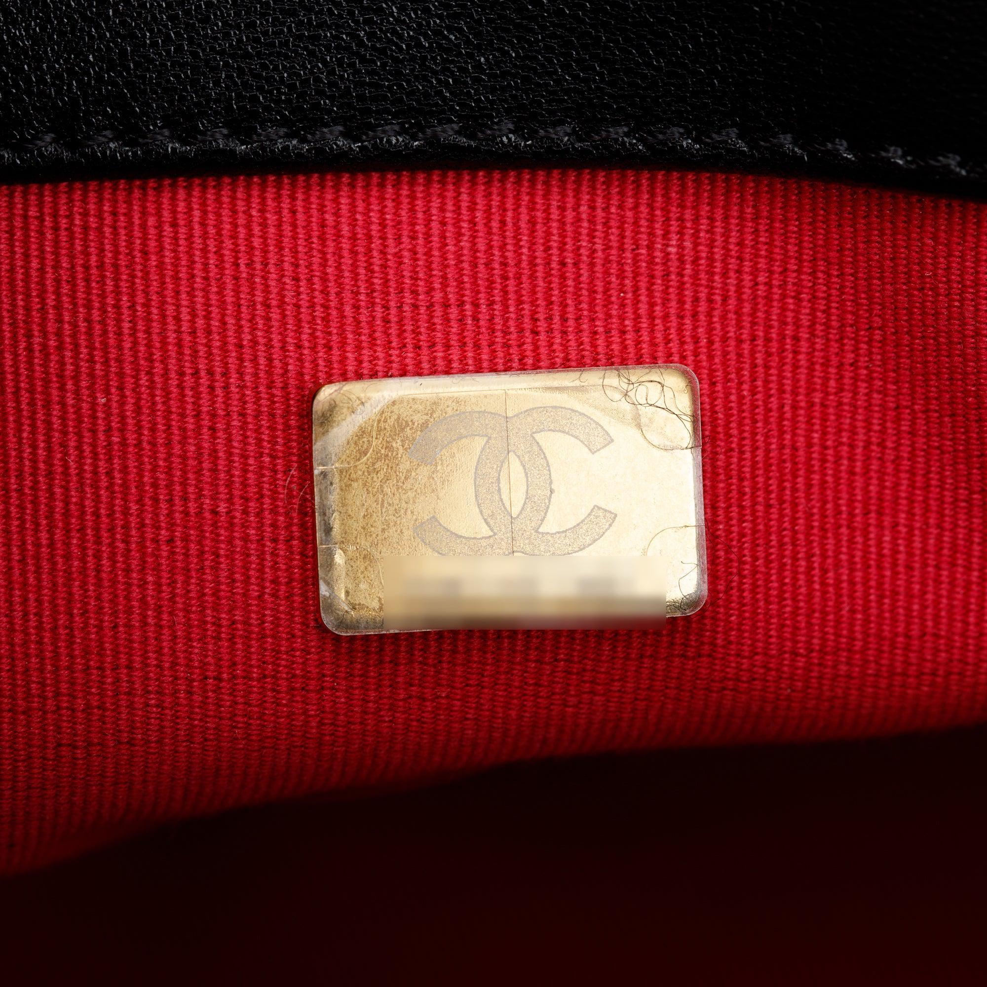 Chanel 2023 Black Quilted Lambskin Leather Small Heart Flap Bag w/ Box