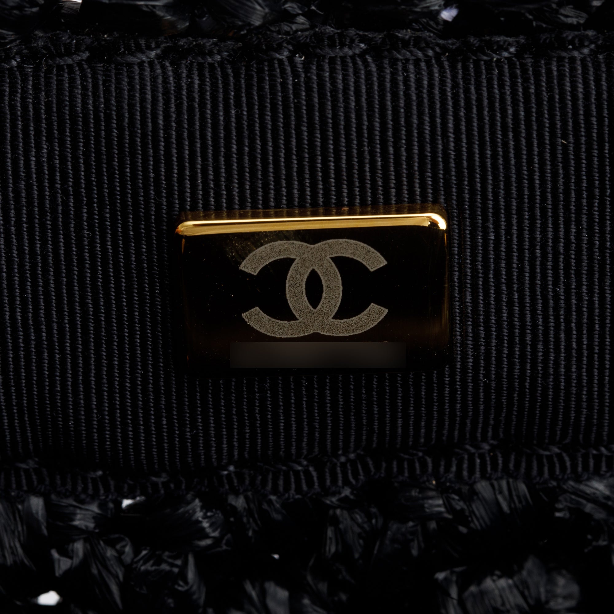 Chanel 2023 Black/White Raffia Calfskin CC Flap Tote w/ Box & Receipt