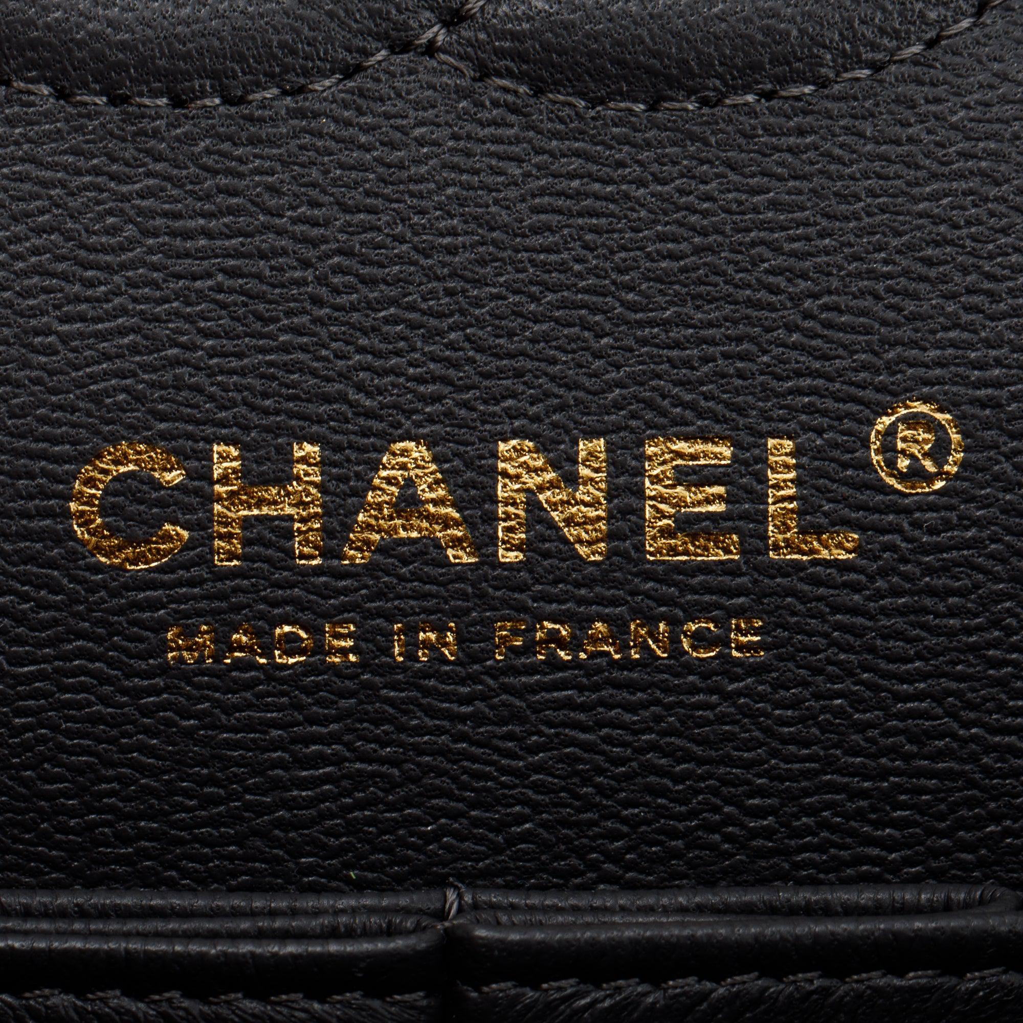 Chanel 2023 Grey Caviar Small Classic Double Flap Bag w/ Box