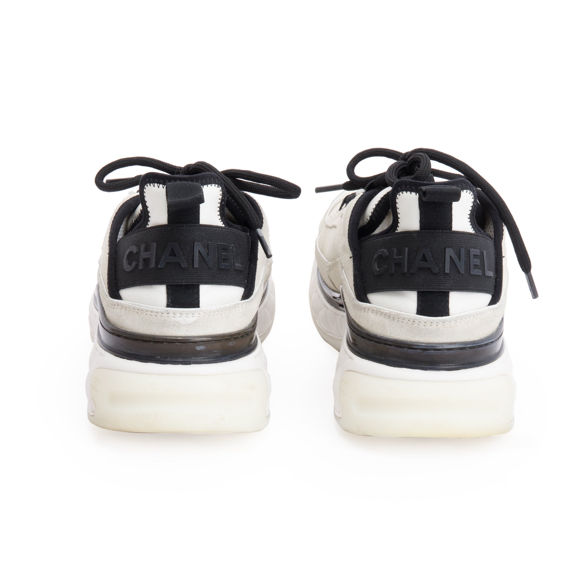 Chanel 2023 Neutral Suede CC Logo Chunky Sneakers, Size 41 w/ Box