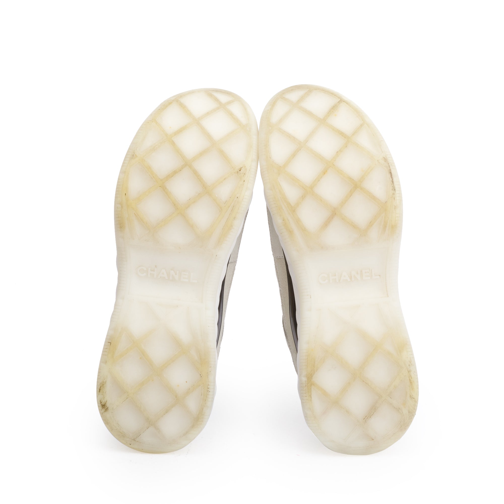 Chanel 2023 Neutral Suede CC Logo Chunky Sneakers, Size 41 w/ Box