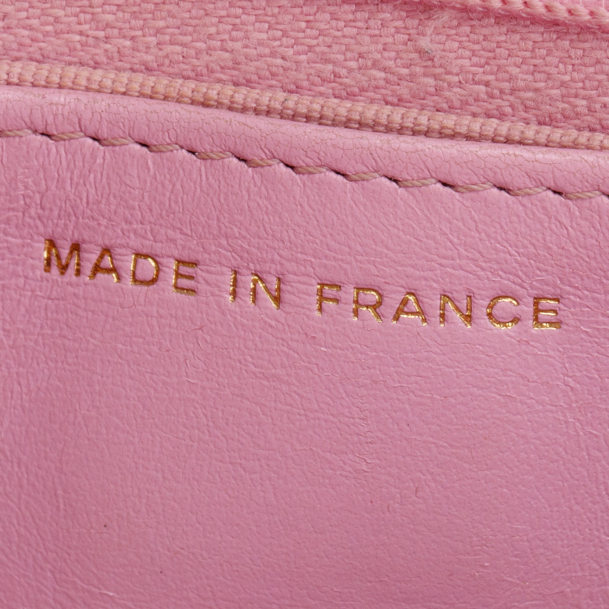 Chanel 2023 Pink Quilted Caviar Leather Classic Wallet on Chain w/ Box