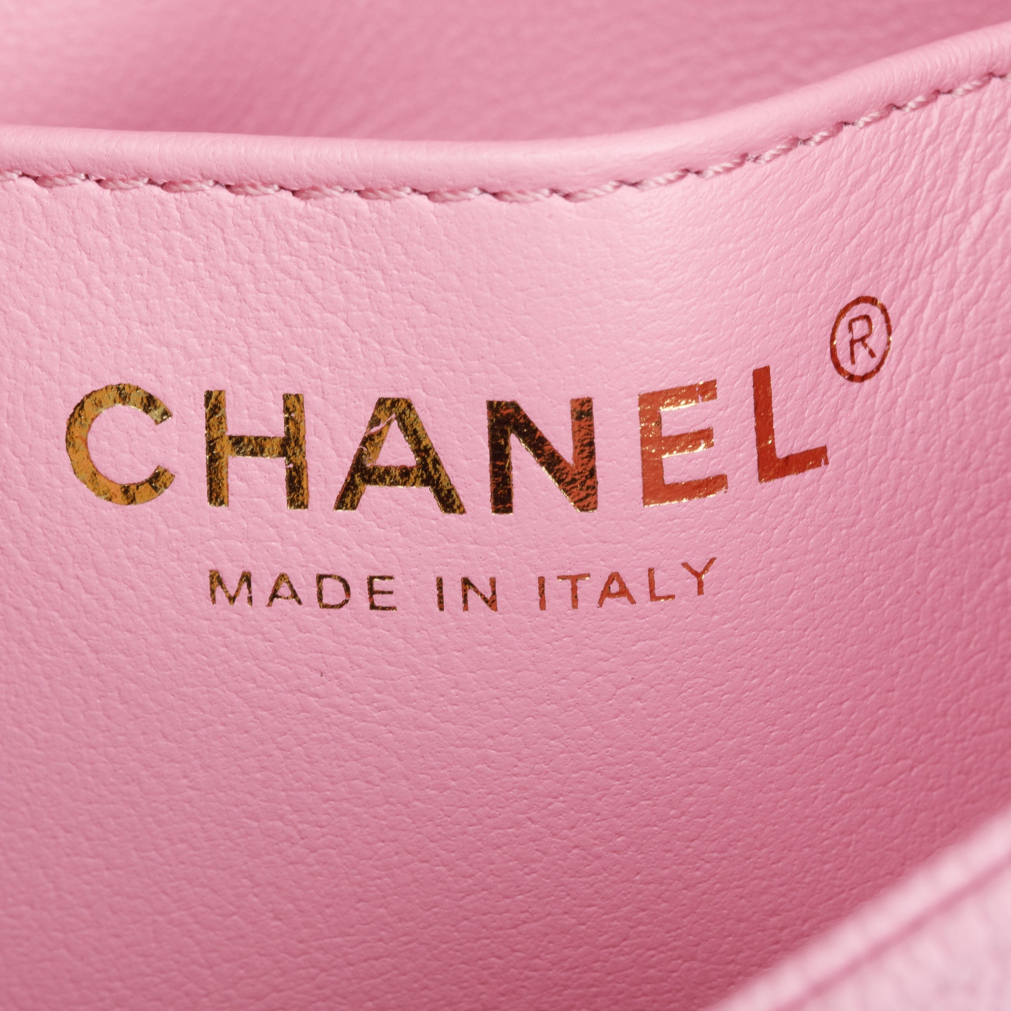 Chanel 2023 Pink Quilted Caviar Leather Sweetheart Crush Classic Rectangular Mini Flap Bag w/ Box