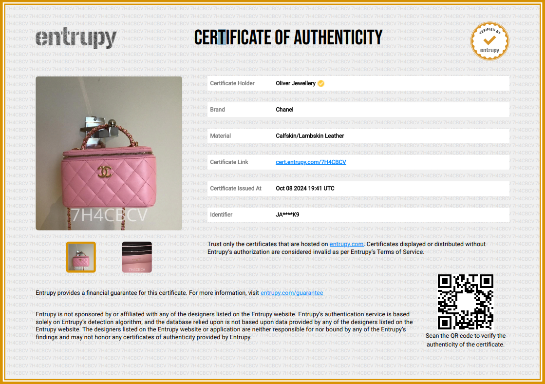 Chanel 2023 Pink Quilted Lambskin Leather Small Pick Me Up Vanity Case w/ Box & Receipt