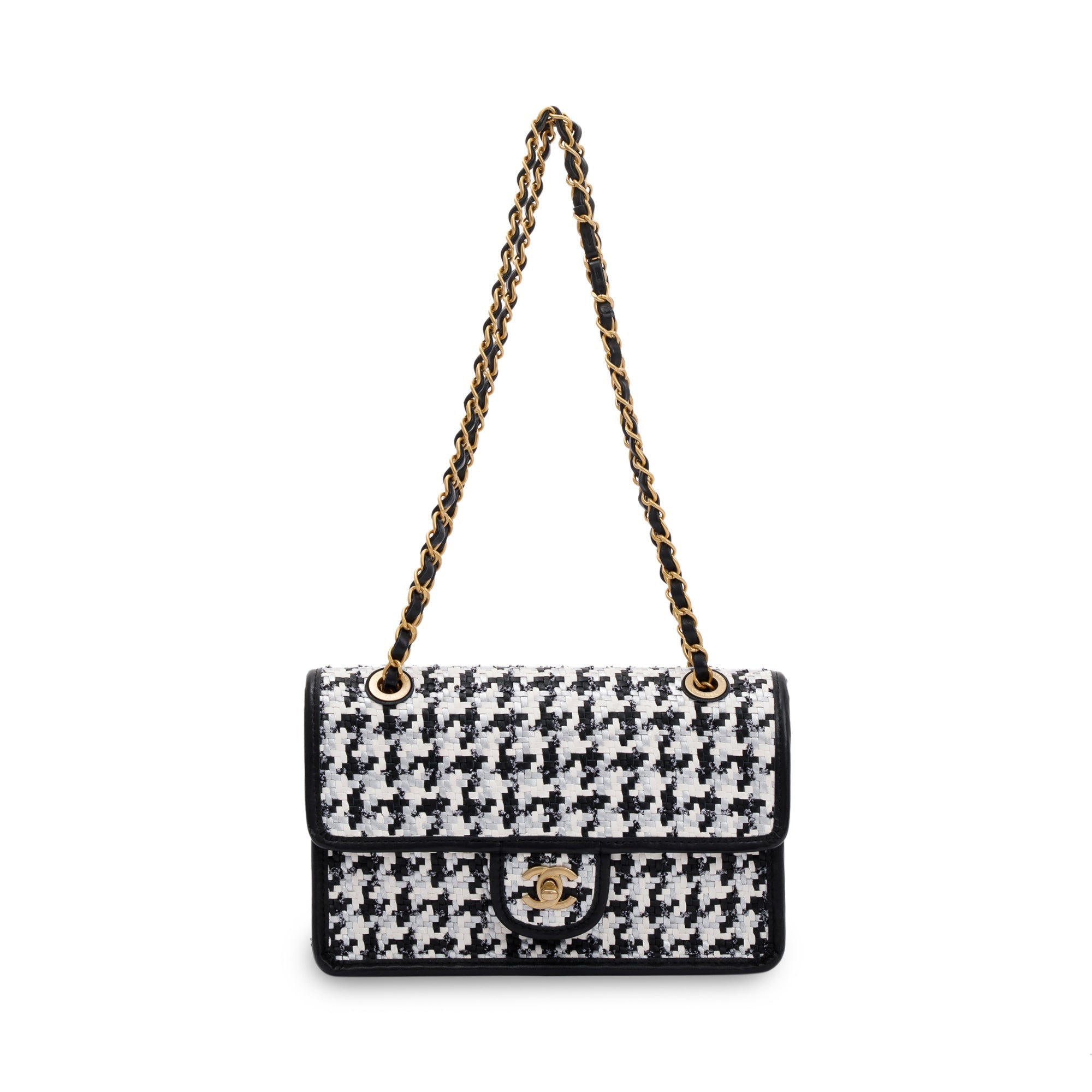 Chanel 2023 Viscose Woven Medium Flap Bag w/ Box