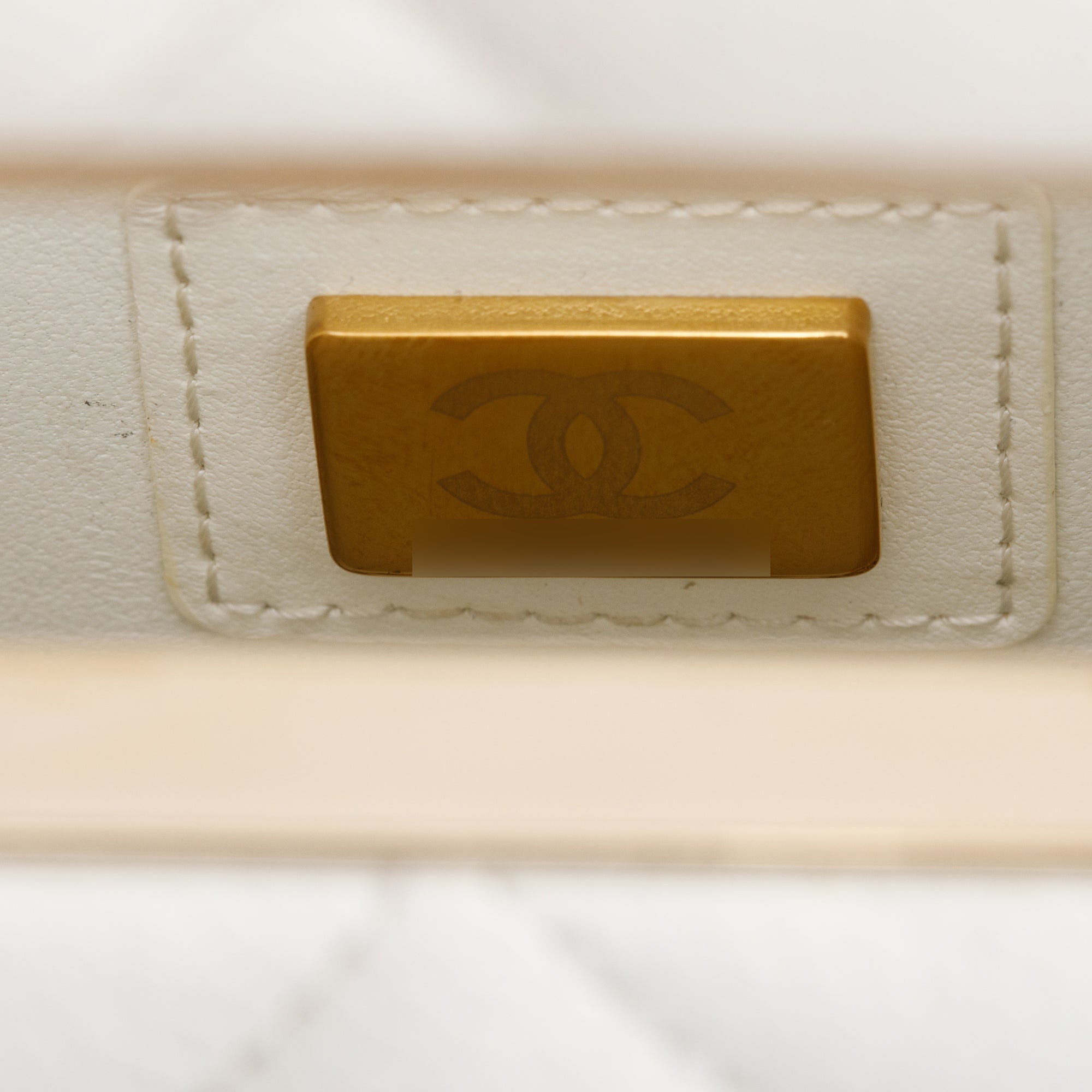Chanel 2023 White Caviar Quilted Leather Evening Box Bag w/ Box