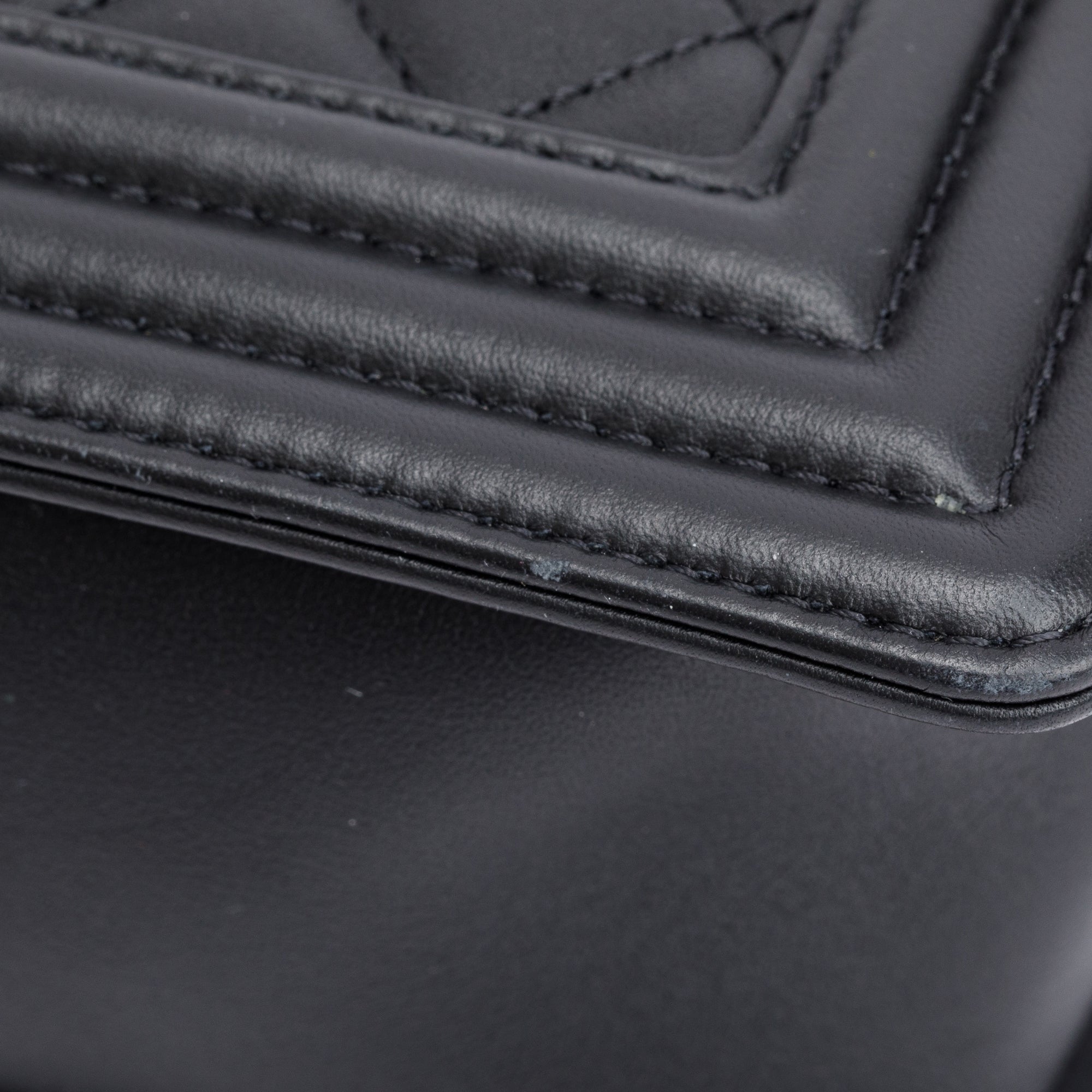 Chanel 2024 Black Lambskin Medium Boy Bag w/ Box