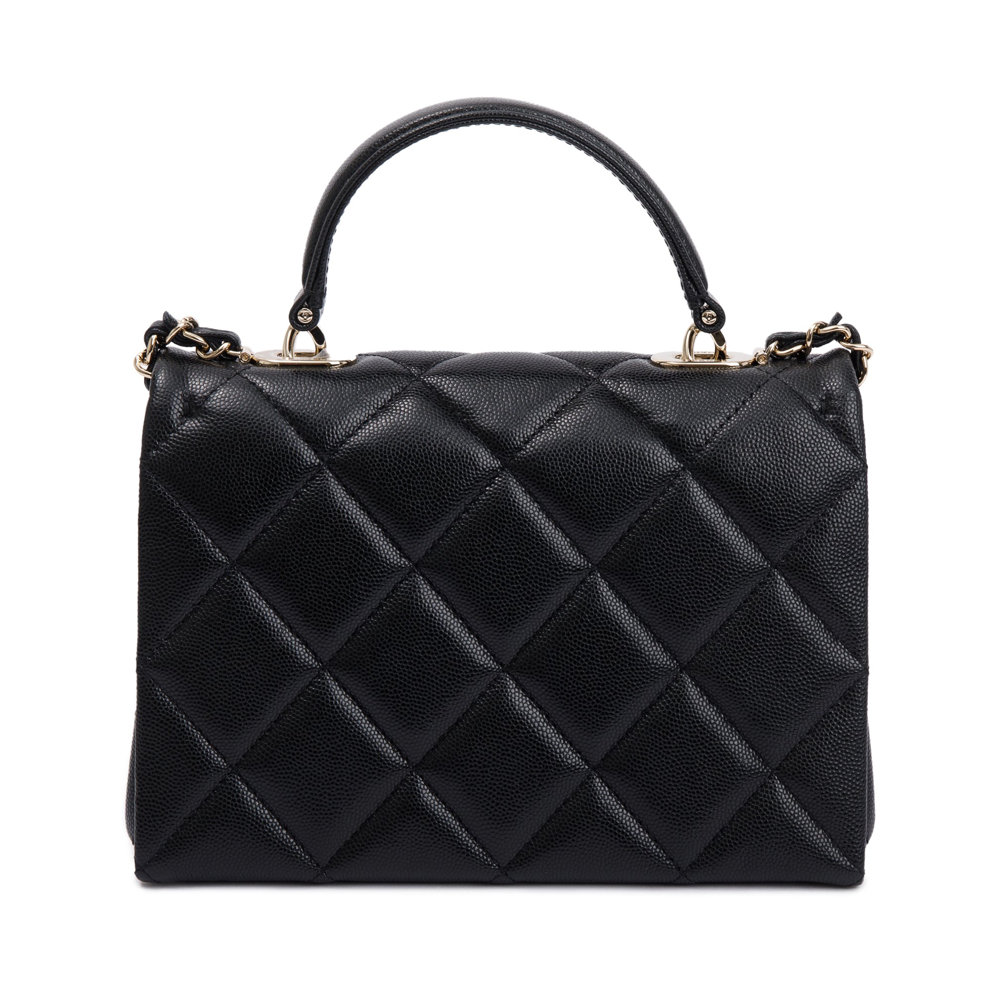 Chanel 2024 Black Quilted Caviar Leather My Retrofit Top Handle Flap Bag w/ Box & Receipt