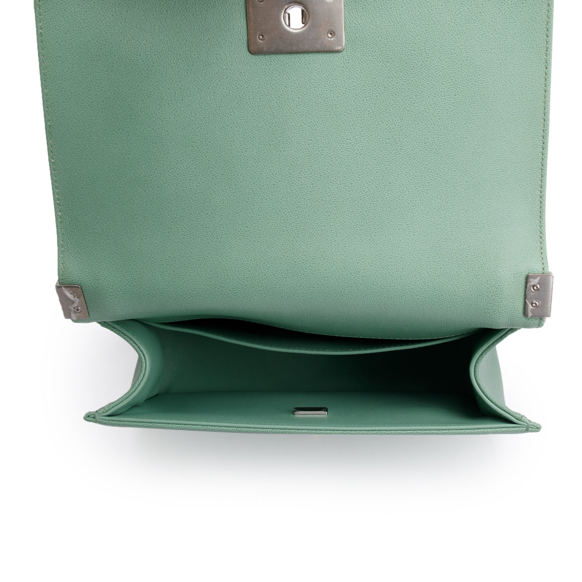 Chanel 2024 Green Caviar Leather Medium Boy Bag w/ Box & Receipt