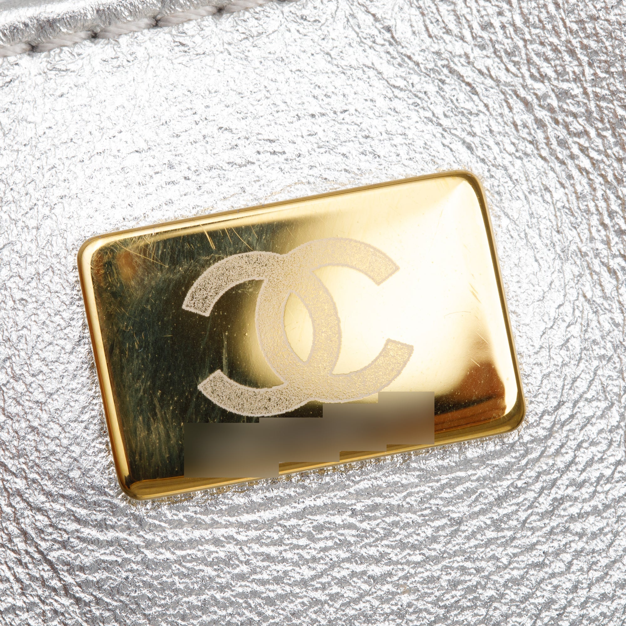 Chanel 2024 Metallic Silver Leather Walk Of Fame Star Crossbody Bag w/ Box