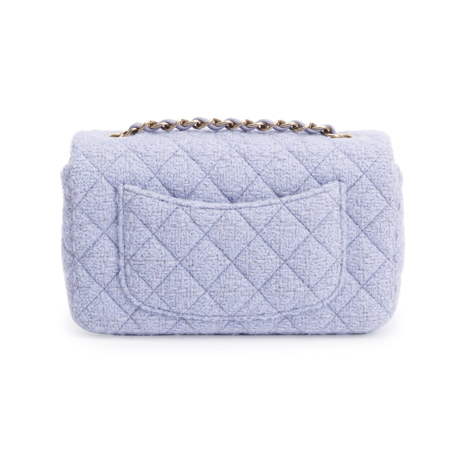 Chanel 2024 Purple Tweed Classic Mini Rectangular Flap Bag w/ Box & Receipt