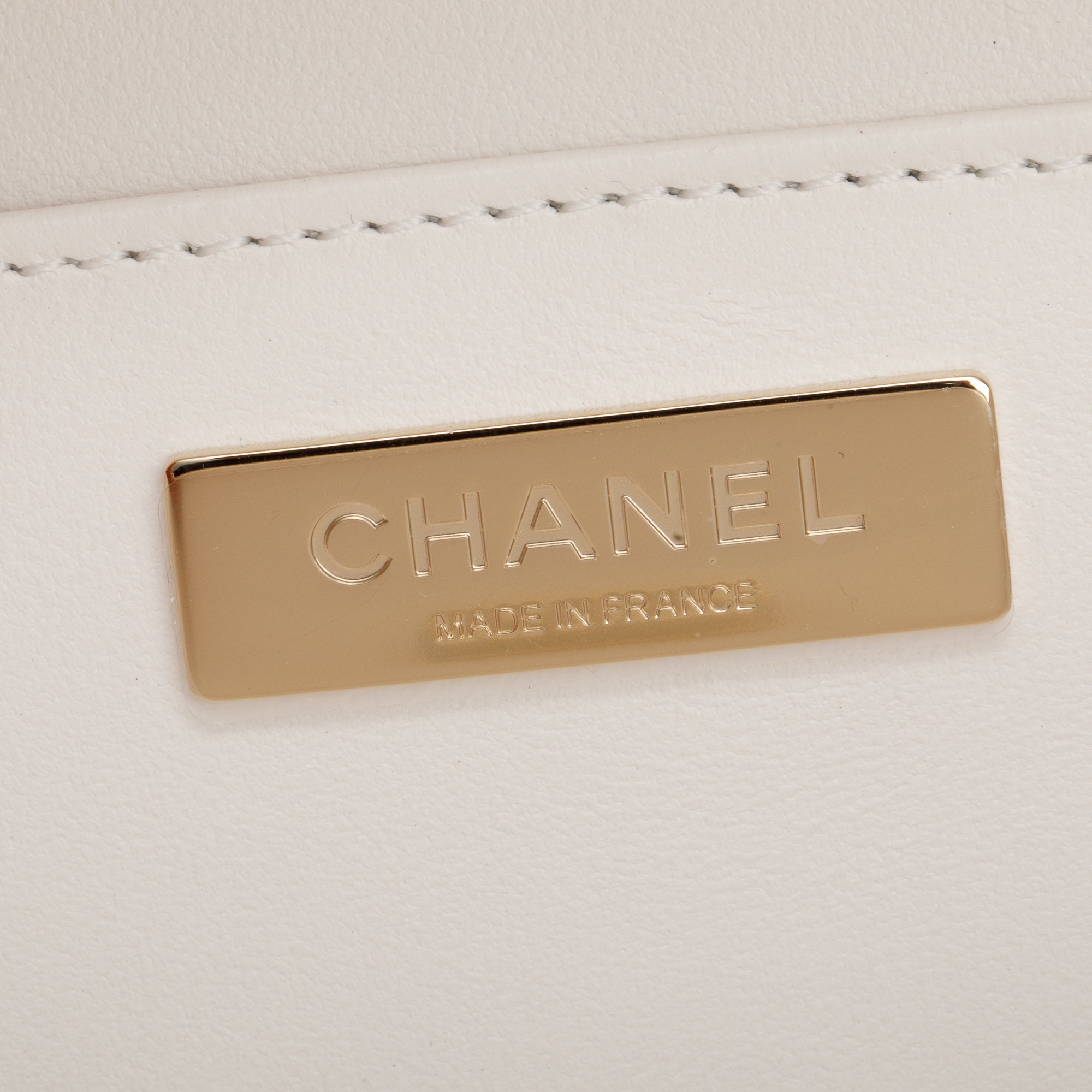 Chanel 2024 White Quilted Calfskin Leather Coco Click Crossbody Bag w/ Box
