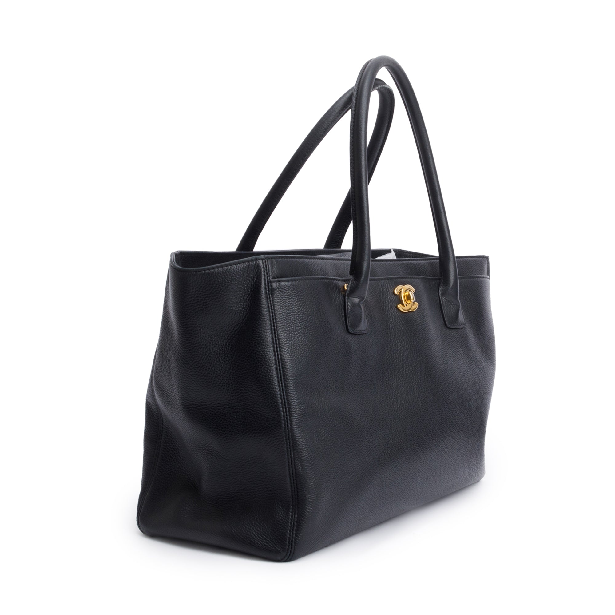 Chanel Black Caviar Leather Medium Executive Cerf Tote w/ Strap