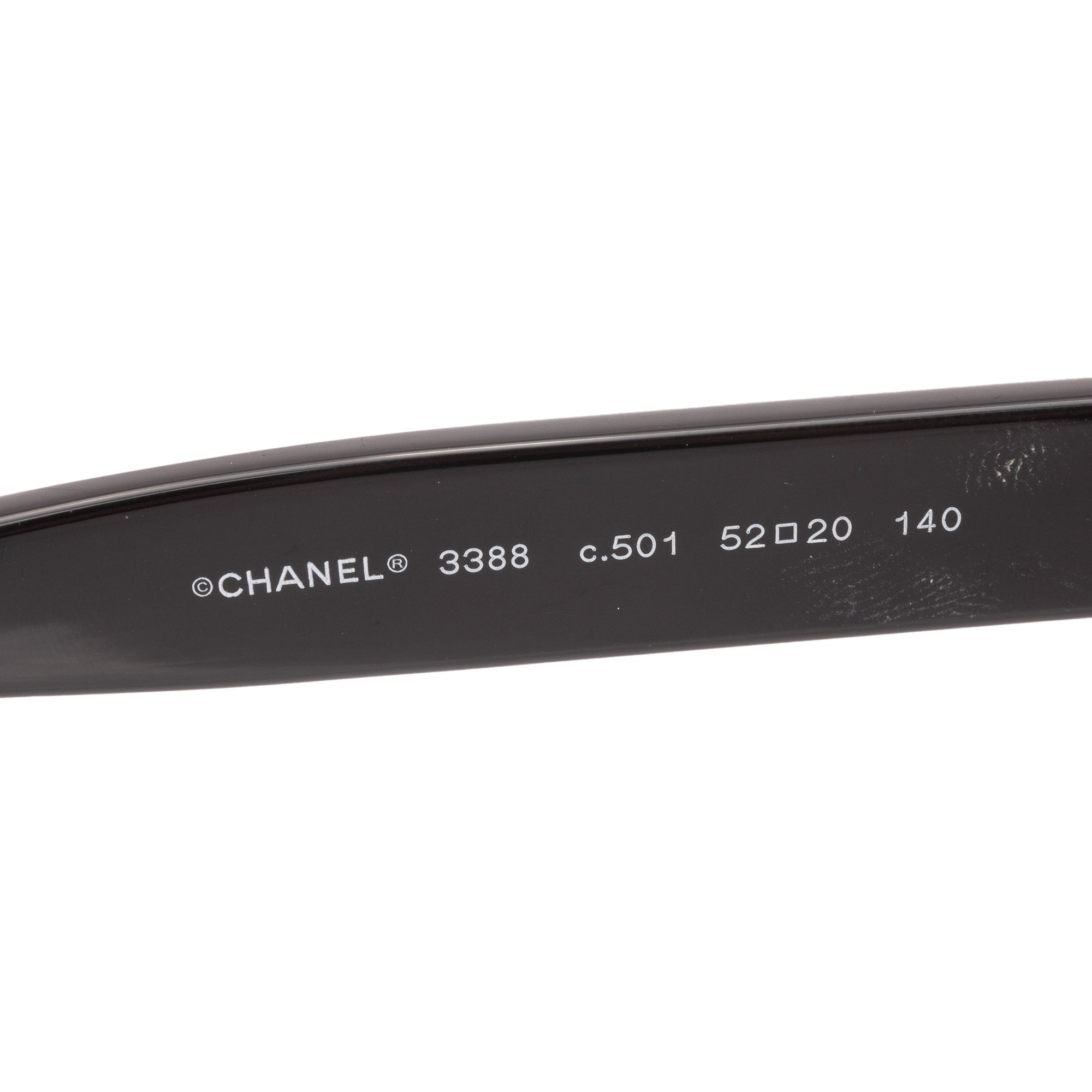 Chanel 3388 Black Acetate CC Logo Round Eyeglasses w/ Box & Case