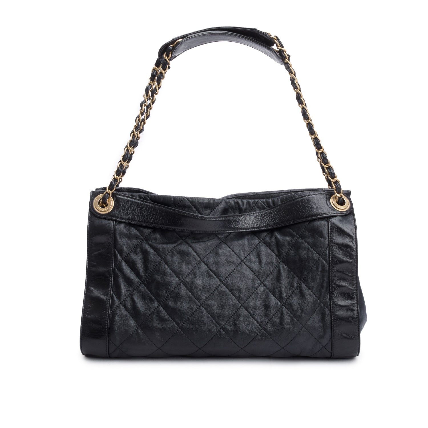 Chanel Black Quilted Calfskin Leather Small In The Mix Tote