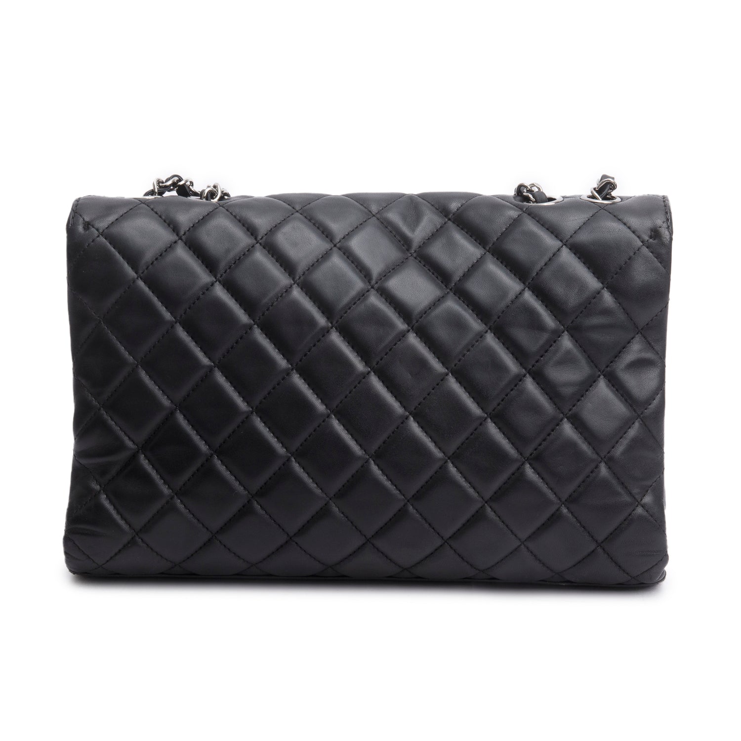 Chanel Black Quilted Lambskin Leather Coco Loop Flap Bag