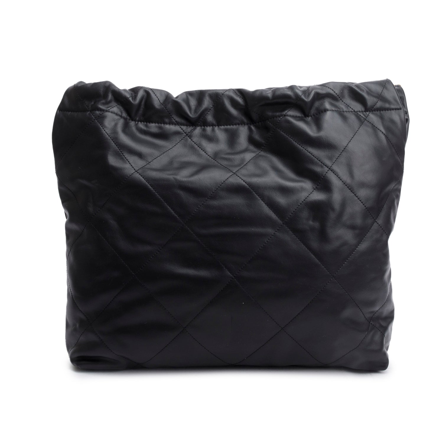 Chanel Black Calfskin Quilted Small 22 Hobo w/ Pouch