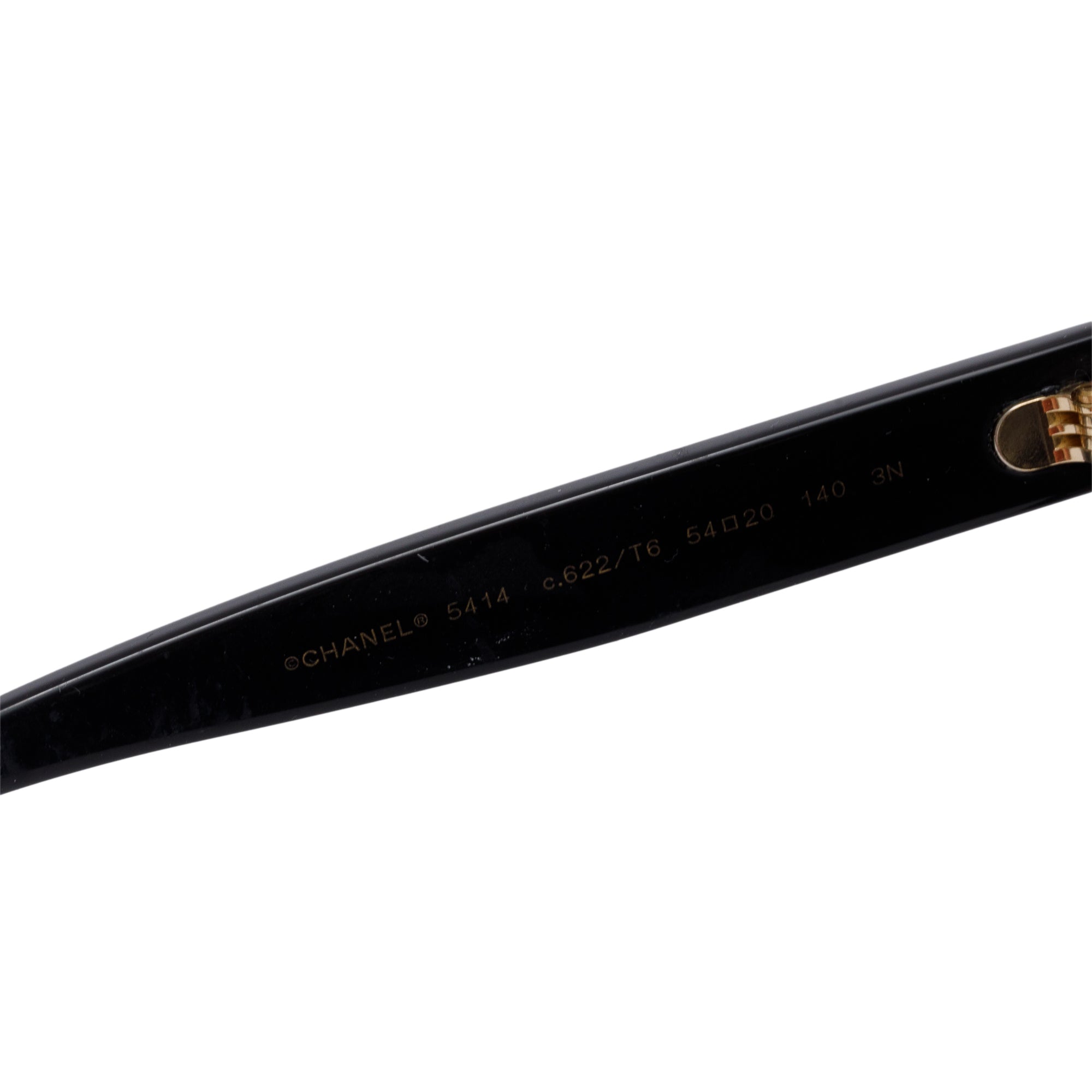 Chanel 5414 Black Acetate CC Logo Butterfly Mirrored Sunglasses w/ Case