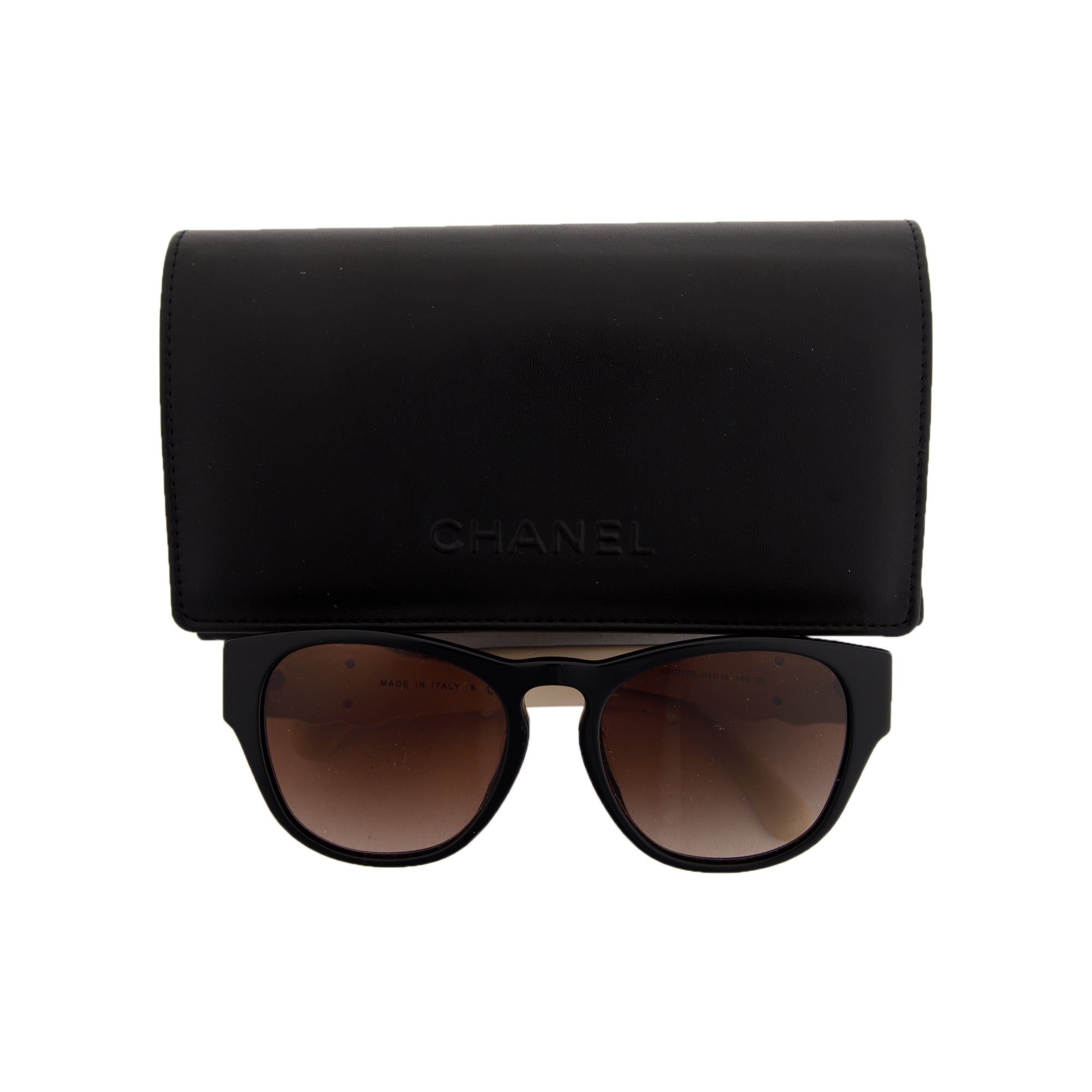 Chanel 5455QA Crystal CC Sunglasses w/ Case