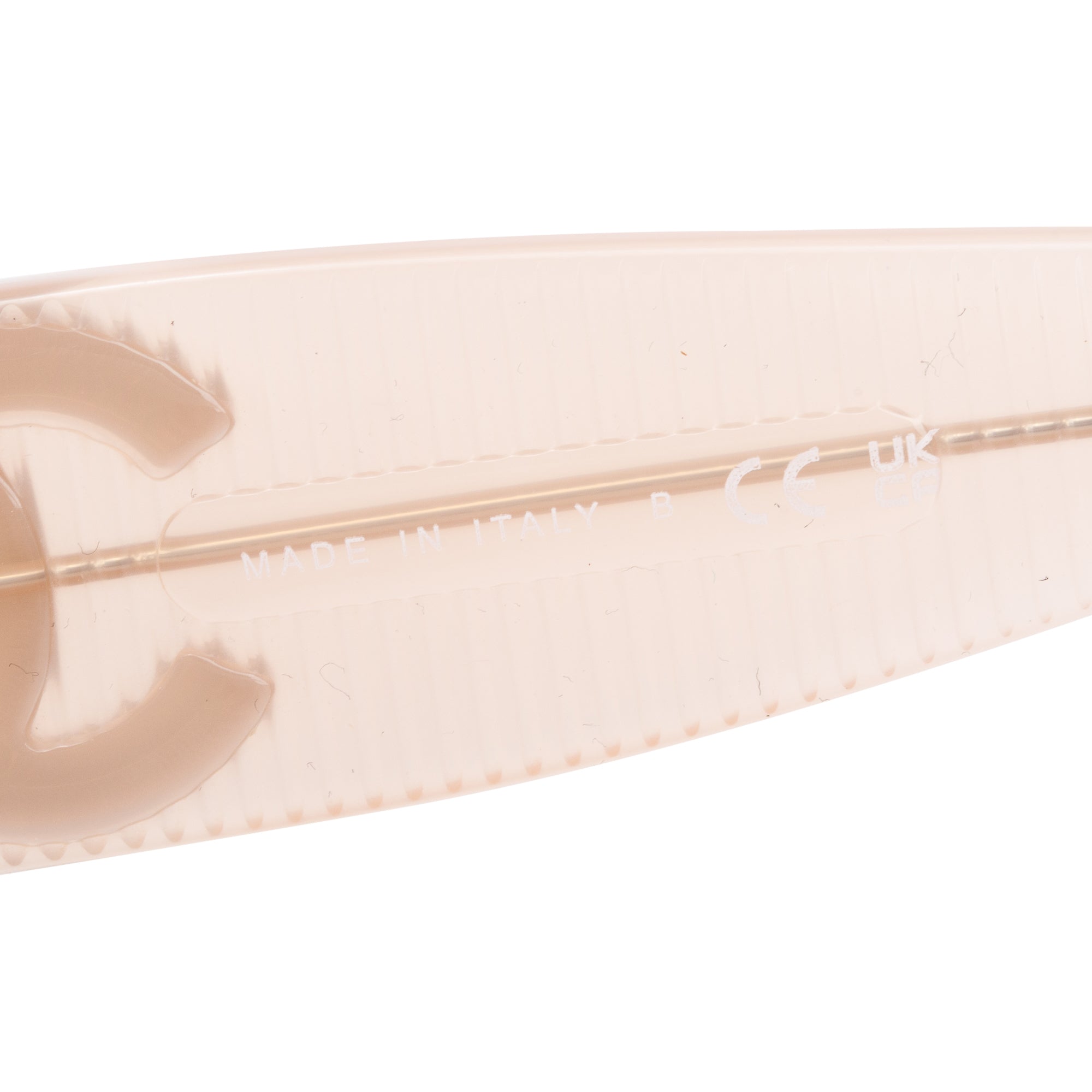 Chanel 5493-A Coral Acetate CC Logo Rectangle Sunglasses w/ Case