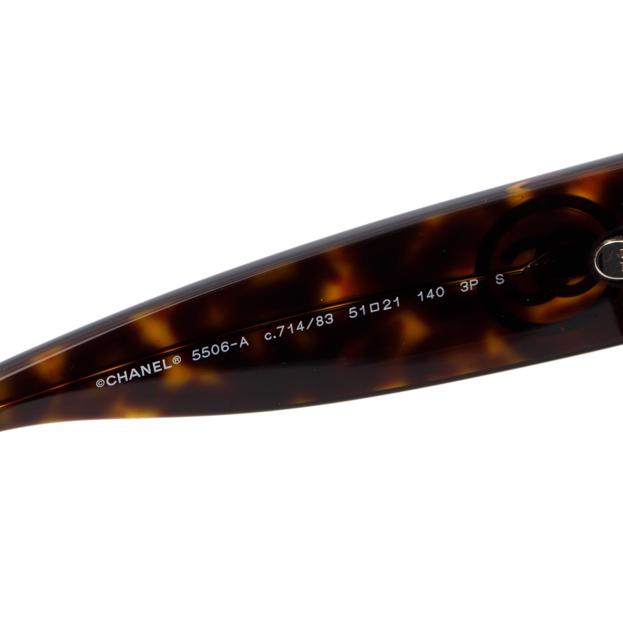 Chanel 5506-A 2023 Interlocking CC Logo Tortoise Acetate